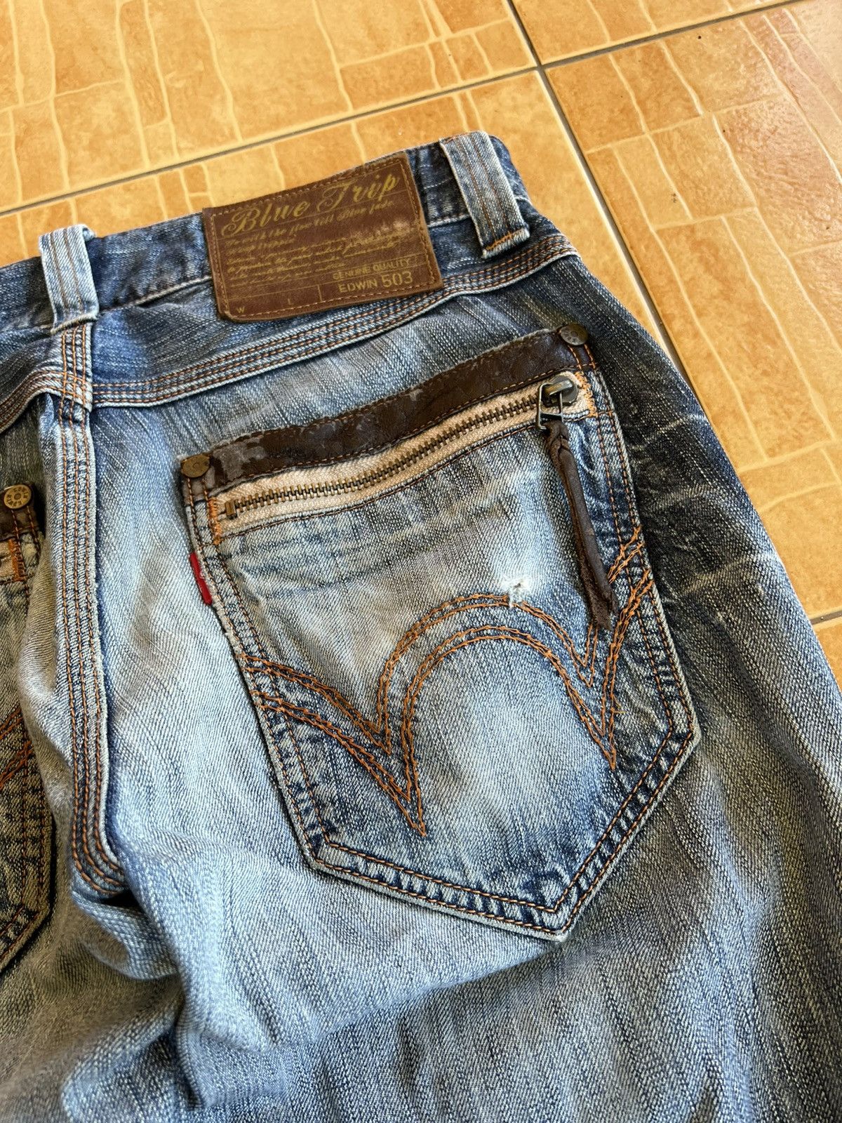 Edwin Vintage Edwin 503 Flare Mud Wash Jean Size US 31 - 20 Thumbnail