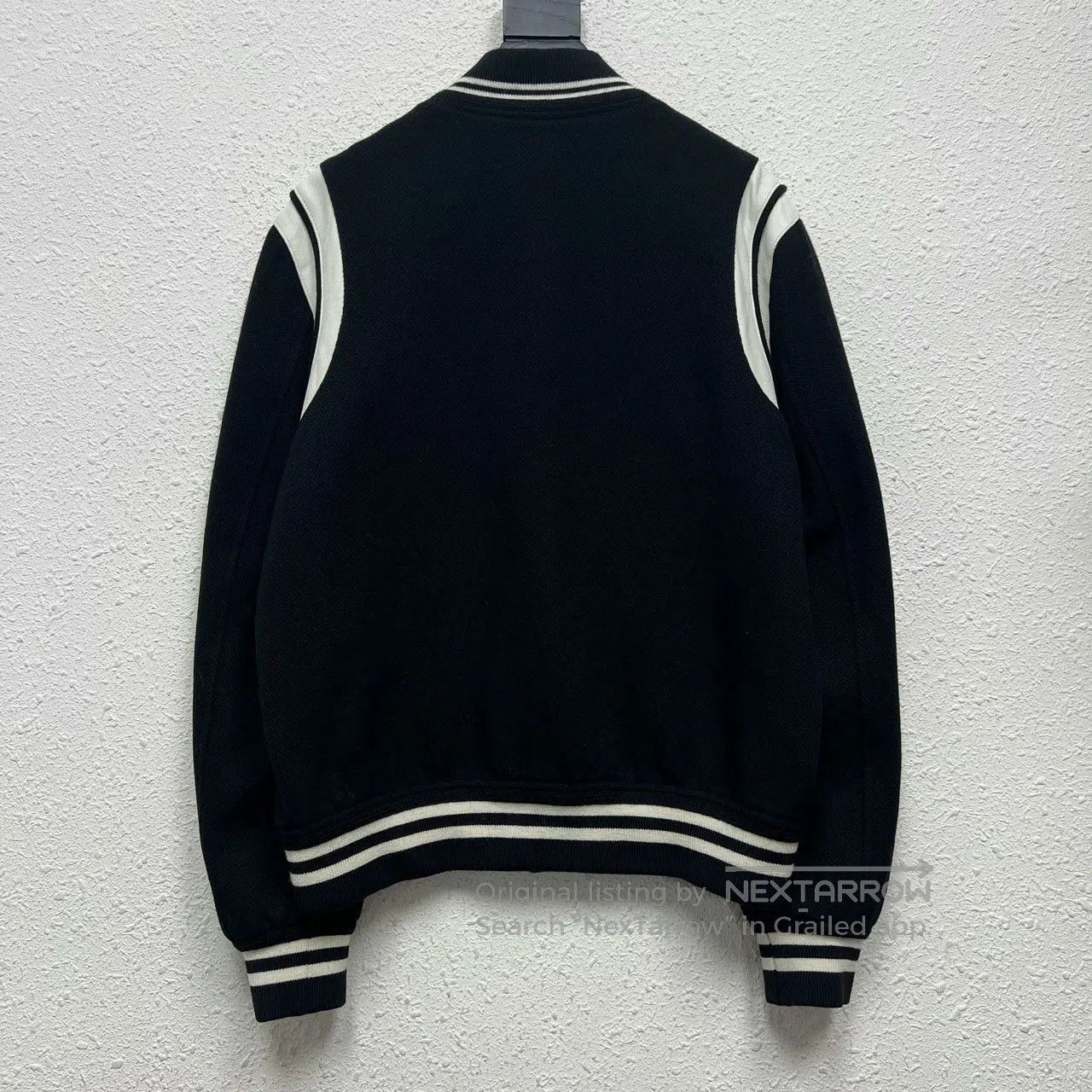 Saint Laurent Paris black and white wool baseball jacket for men. Size US L / EU 52-54 / 3 - 2 Thumbnail