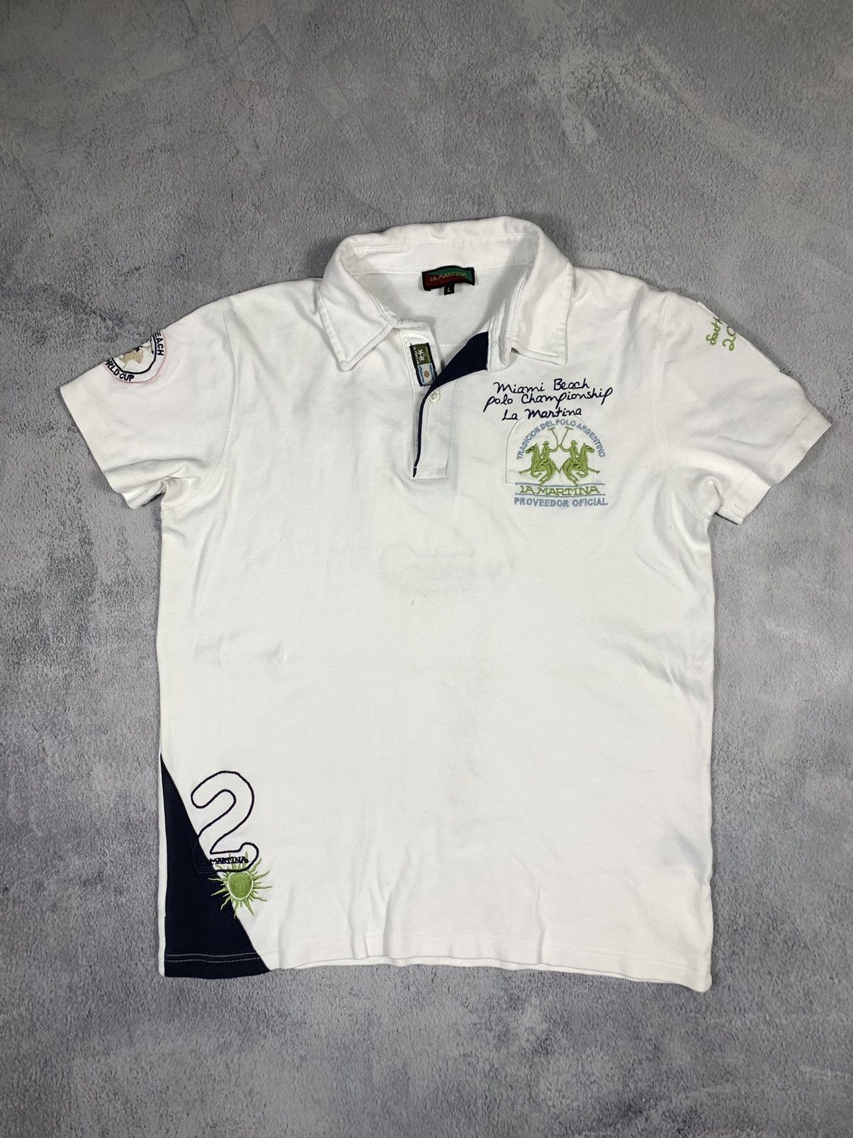 La Martina Vintage La Martina polo tee streetwear style size L Size US L / EU 52-54 / 3 - 1 Thumbnail