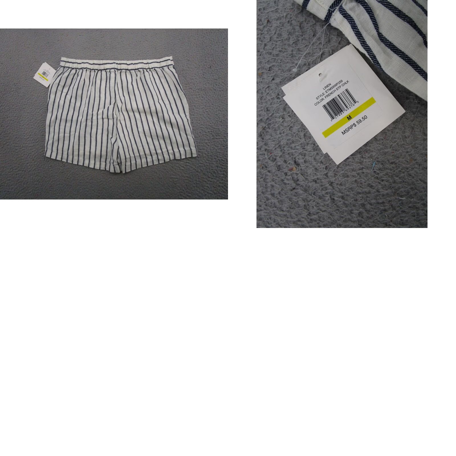Ellen Tracy Ellen Tracy Linen Shorts Pull-On Breezy Beach Striped Shorts M NEW Women Short Multicolor Summer 90s? Size 32" / US 10 / IT 46 - 8 Thumbnail