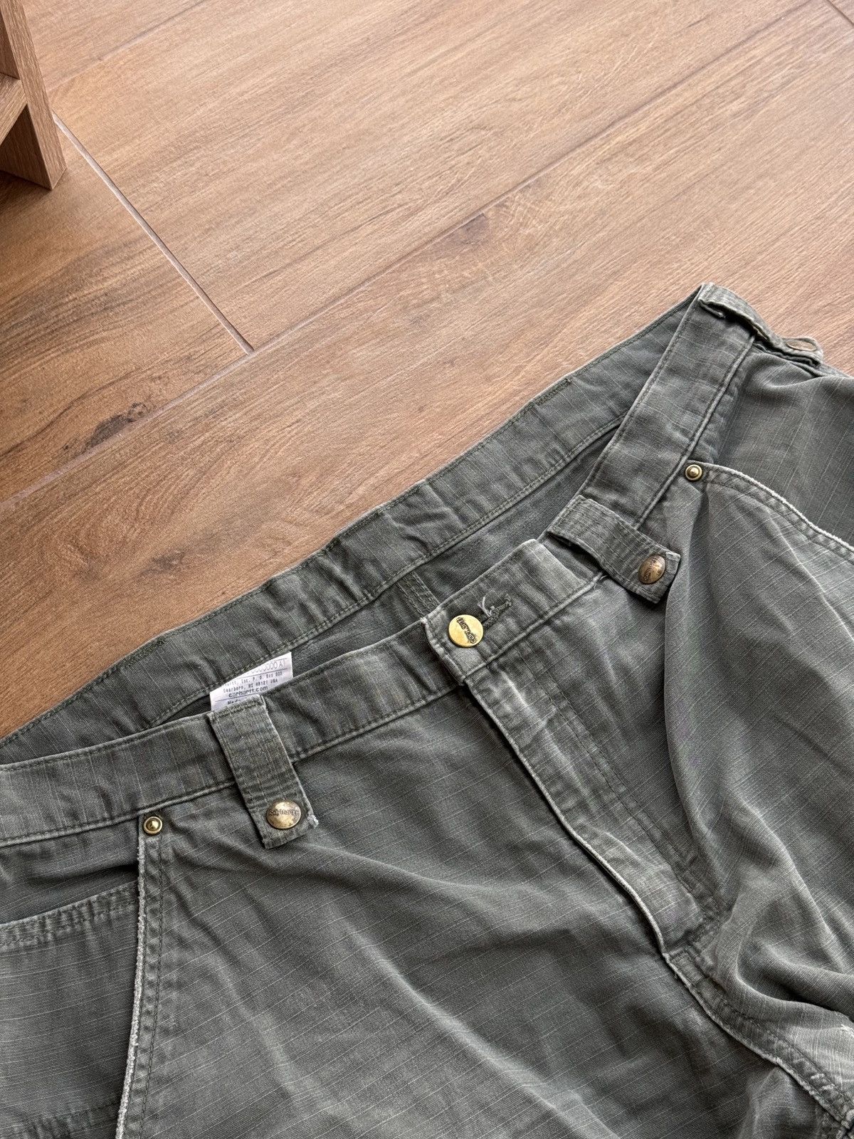 Carhartt × Vintage Vintage Carhartt Workwear Cargo Green Streetwear Pants Size US 38 / EU 54 - 5 Thumbnail