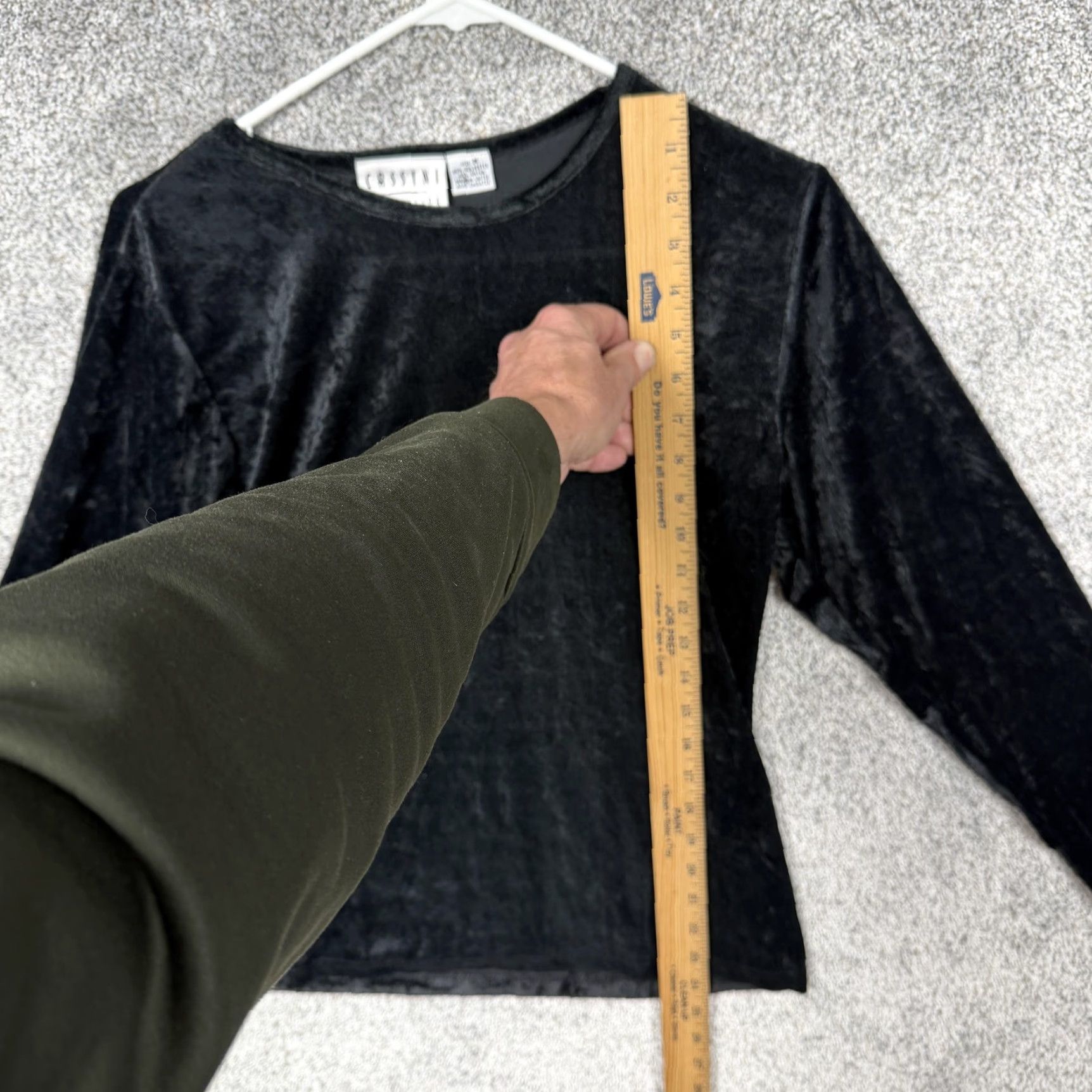 Vintage VINTAGE Cassini Collection T-Shirt Women Long Sleeve Crew Neck Velvet Black M Size M / US 6-8 / IT 42-44 - 2 Thumbnail