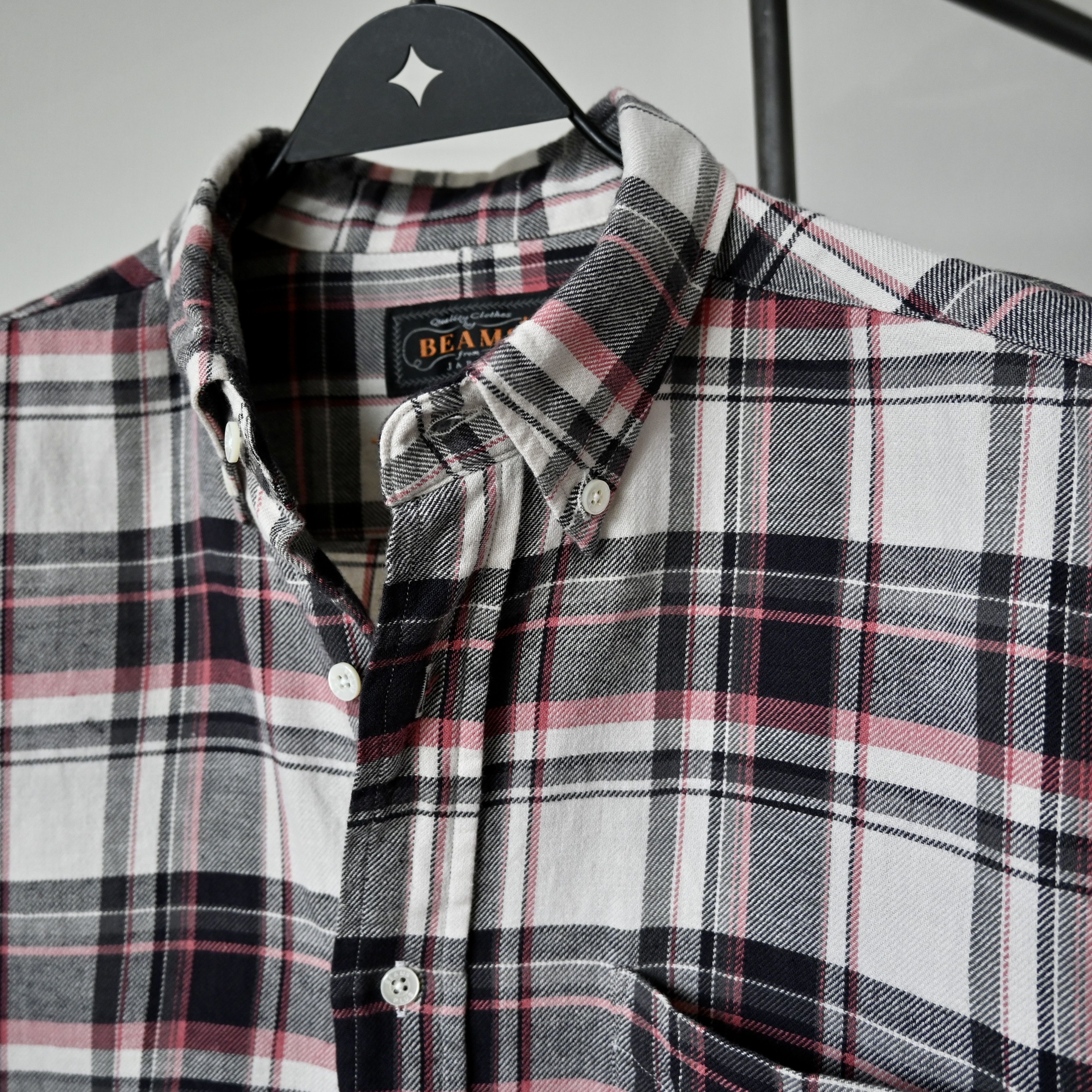 Beams Plus BEAMS Plus 85/15 cotton linen plaid shirt made in Japan Size US M / EU 48-50 / 2 - 7 Thumbnail