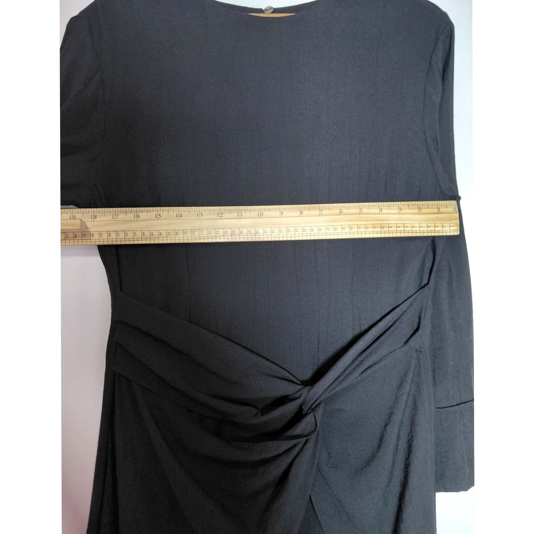 Massimo Dutti Massimo Dutti Black Long Sleeve Dress Solid Crew Neck Midi Women Size L Size L / US 10 / IT 46 - 5 Thumbnail