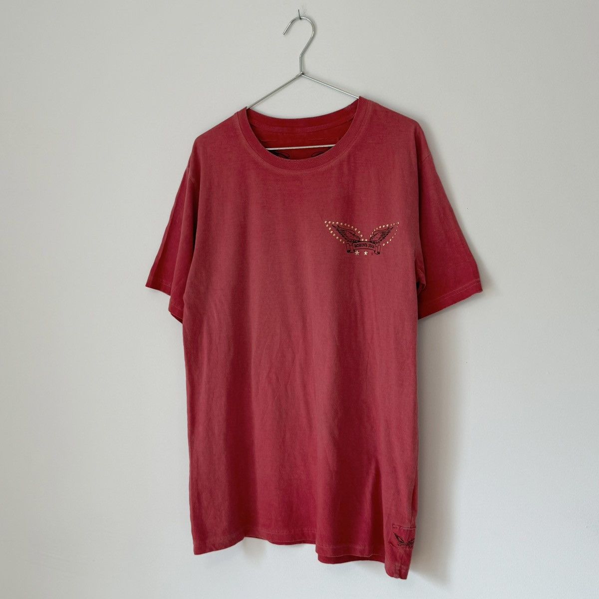 Robins Jeans Robin’s Jean Faded Overdyed Wings Logo Cotton Road Tee Y2K Size US L / EU 52-54 / 3 - 1 Thumbnail