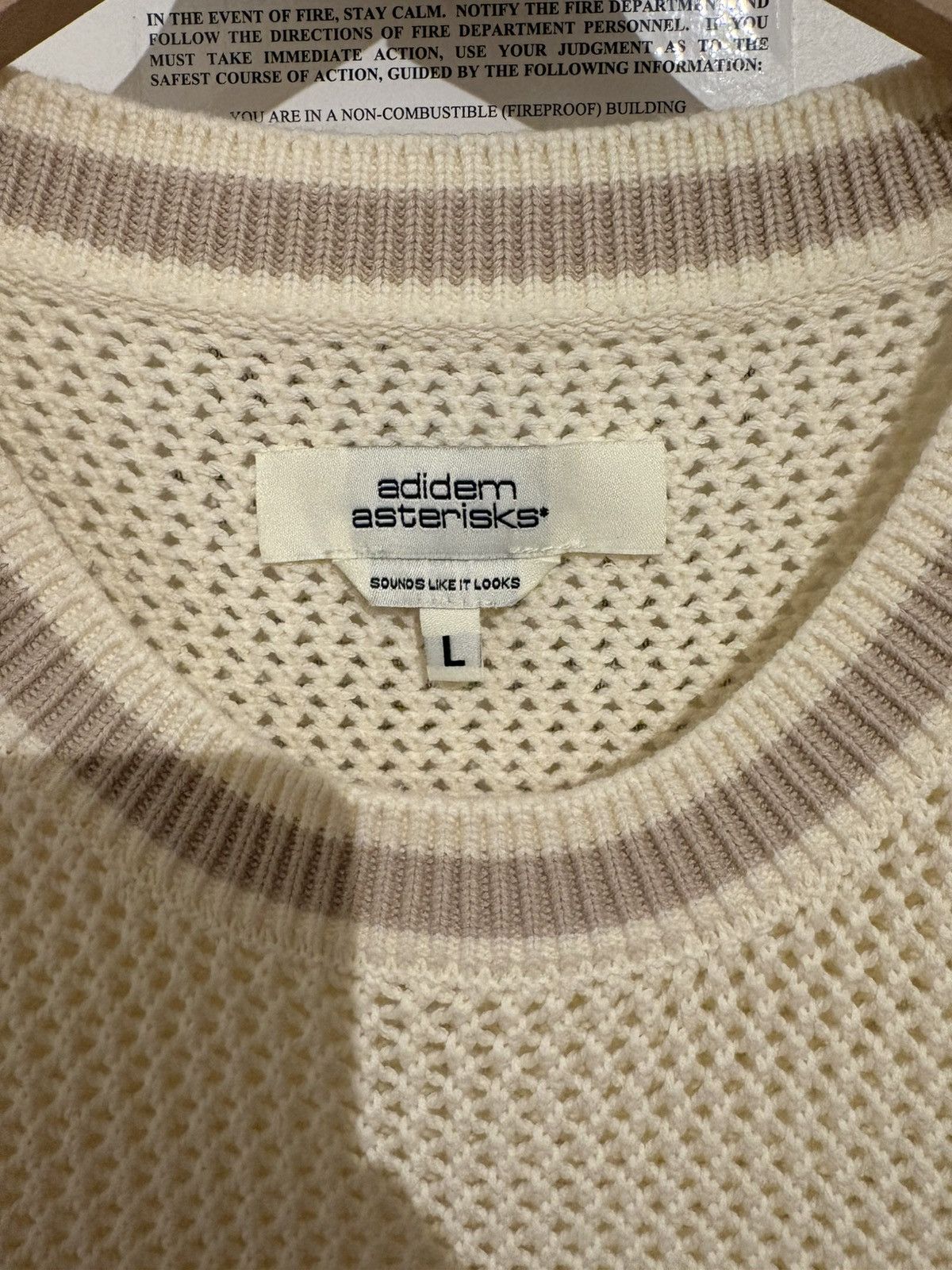 Other Adidem Asterisks Knit Mesh Vest Cream Size L NNT Size US L / EU 52-54 / 3 - 4 Thumbnail