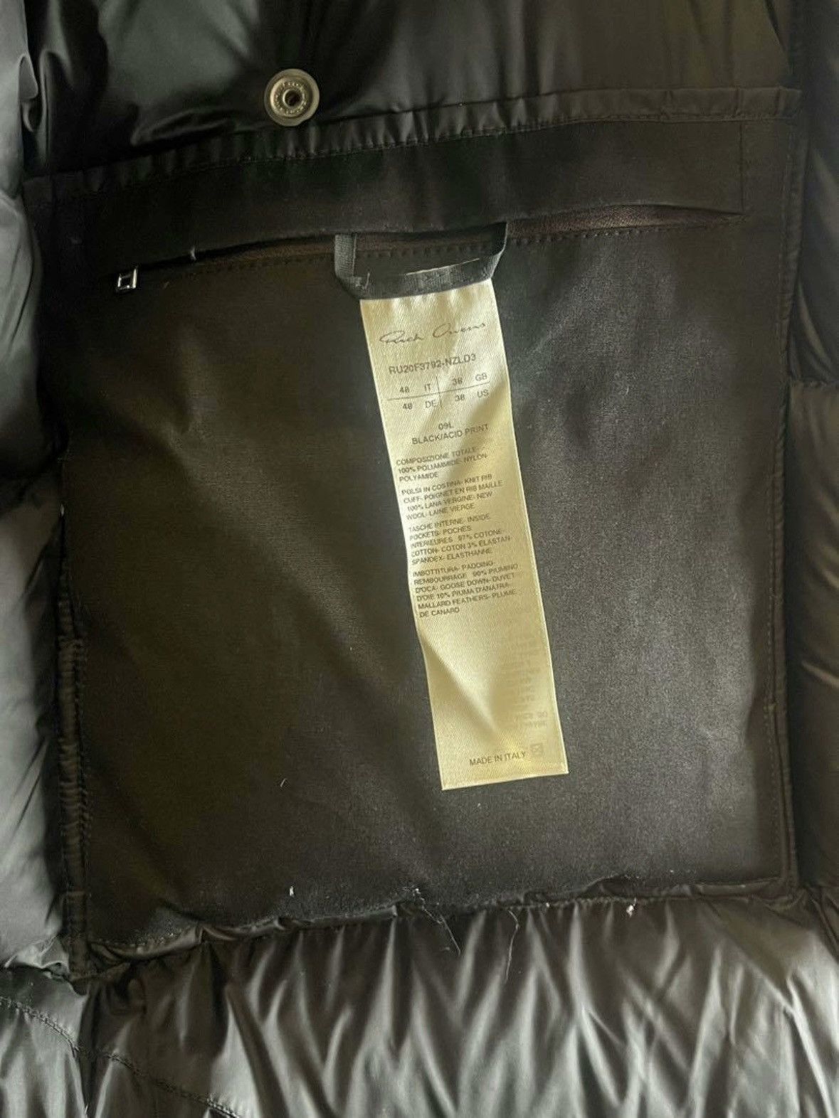 Rick Owens Rick Owens 20aw puffer jacket Size US L / EU 52-54 / 3 - 5 Thumbnail