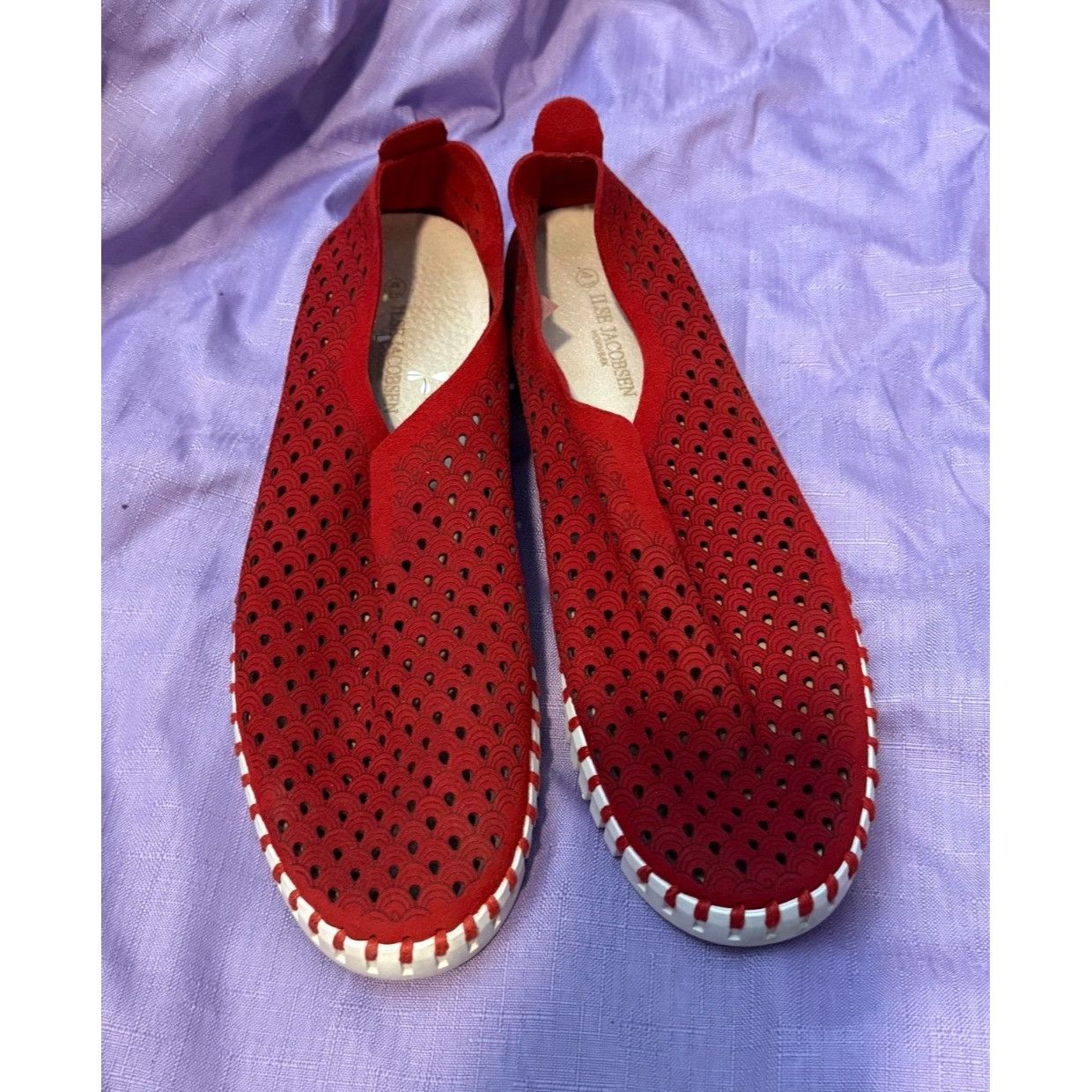 Ilse Jacobsen Ilse Jacobsen Tulip 139 Perforated Slip‑On Sneakers – Women’ Size US 8.5 / IT 38.5 - 6 Thumbnail