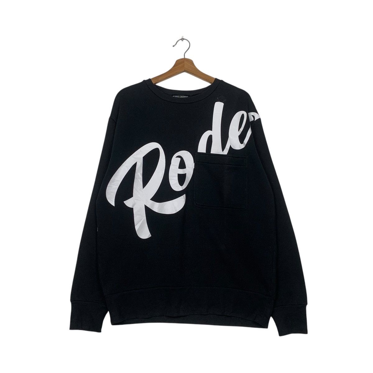 Japanese Brand Rodeo Crowns Single Pocket Sweatshirt Size US L / EU 52-54 / 3 - 1 Thumbnail