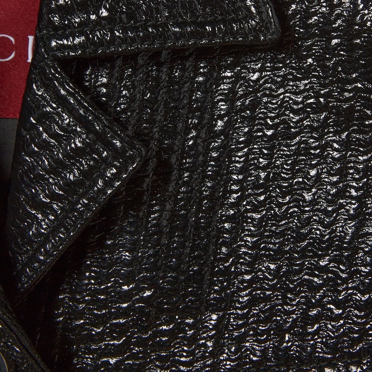 Gucci o1loc1c0226 829889 Diagonal Coated Wool Boxy Jacket in Black Size M / US 6-8 / IT 42-44 - 6 Thumbnail