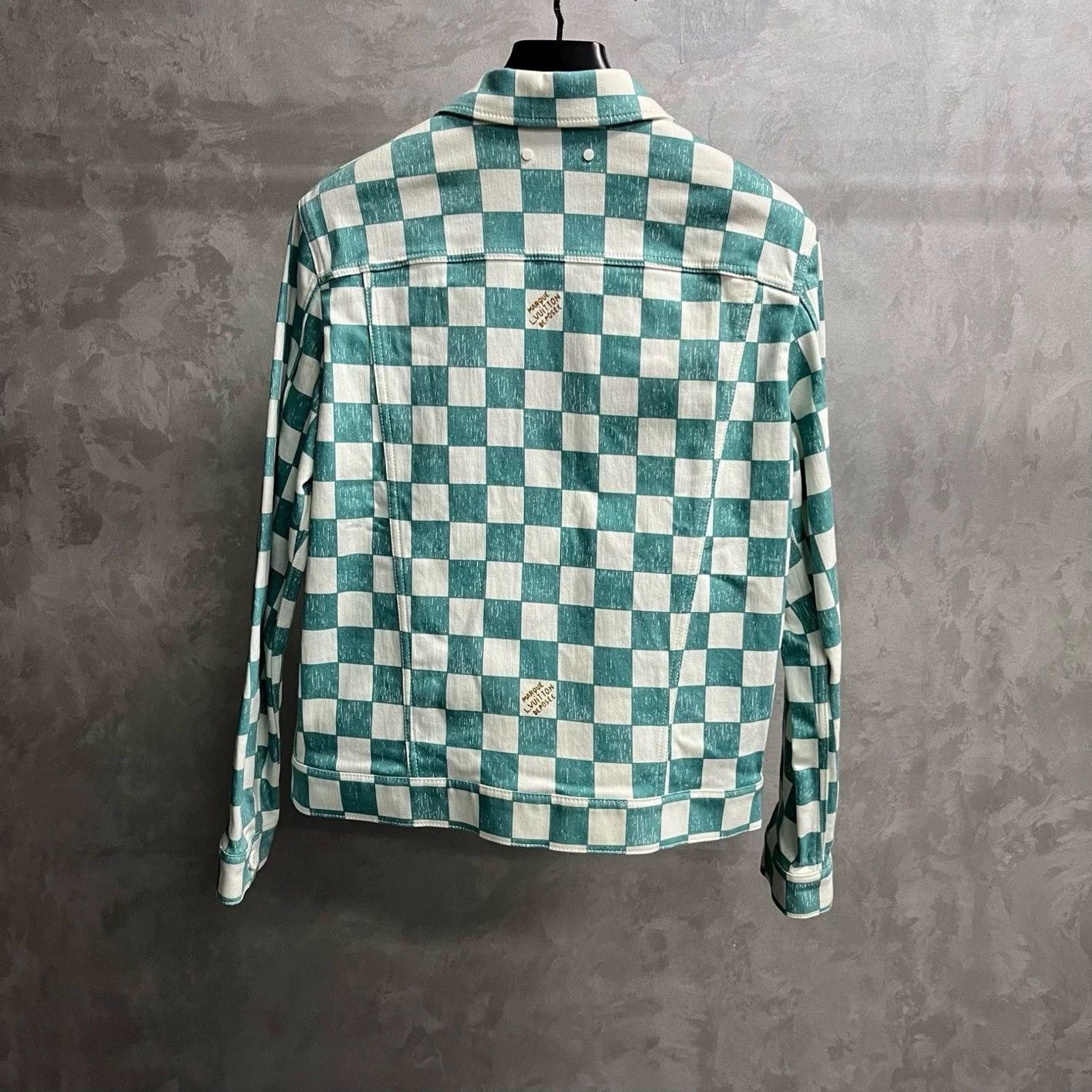 Louis Vuitton Louis Vuitton Green Checkered Denim Jacket Size US S / EU 44-46 / 1 - 5 Thumbnail