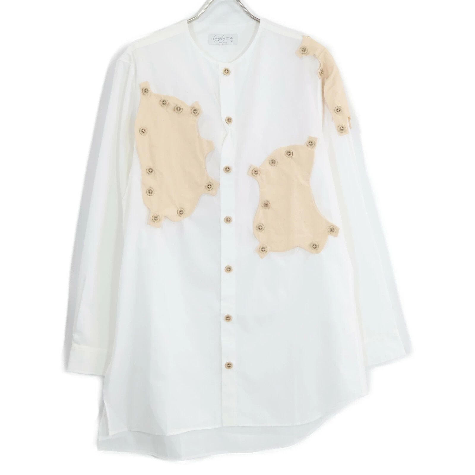 Yohji Yamamoto Yohji Yamamoto POUR HOMME HD-B42-829 Henley Collar Shirt Size US M / EU 48-50 / 2 - 1 Thumbnail