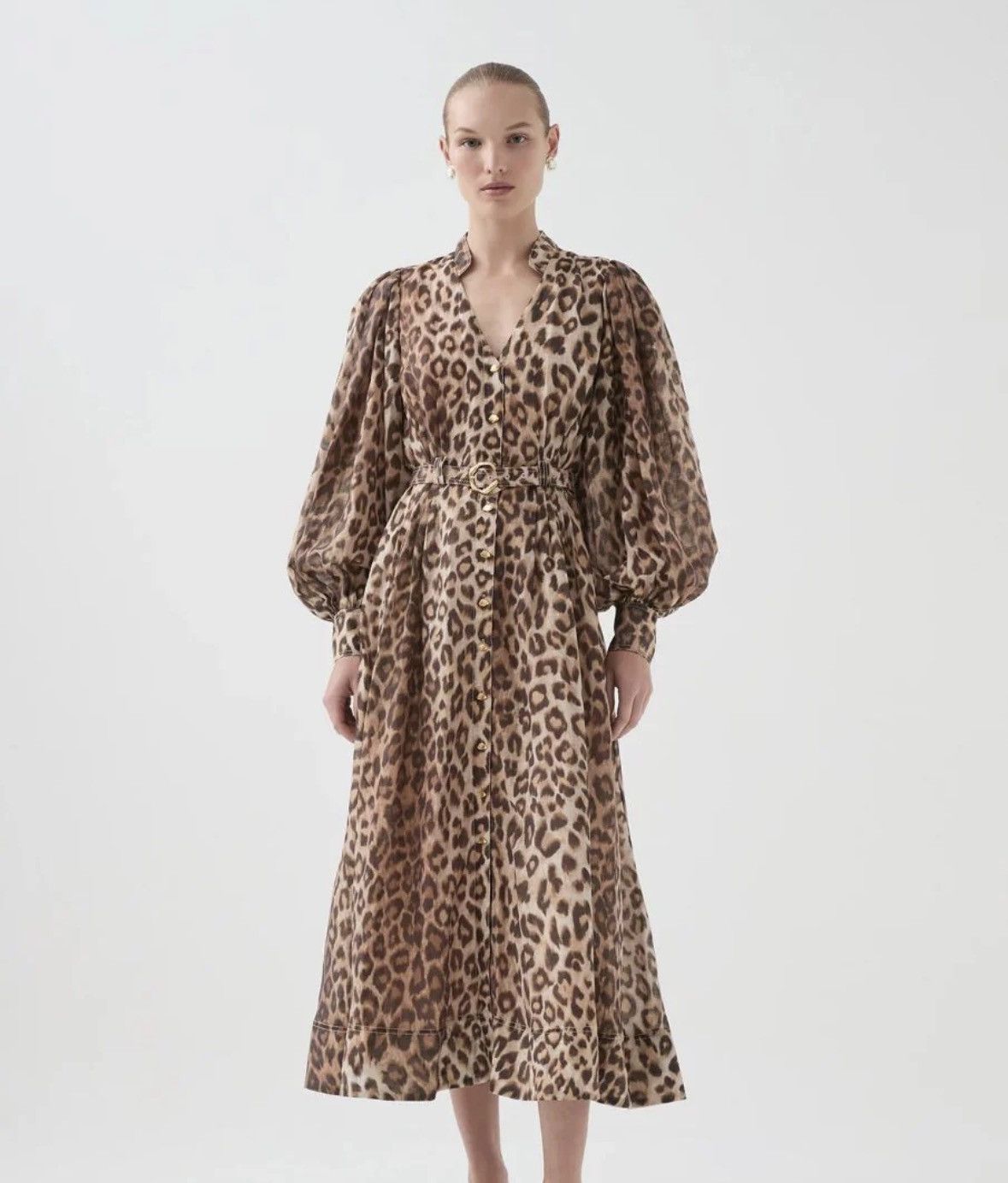 Aje Asra Pleated Frill Midi Dress | Grailed