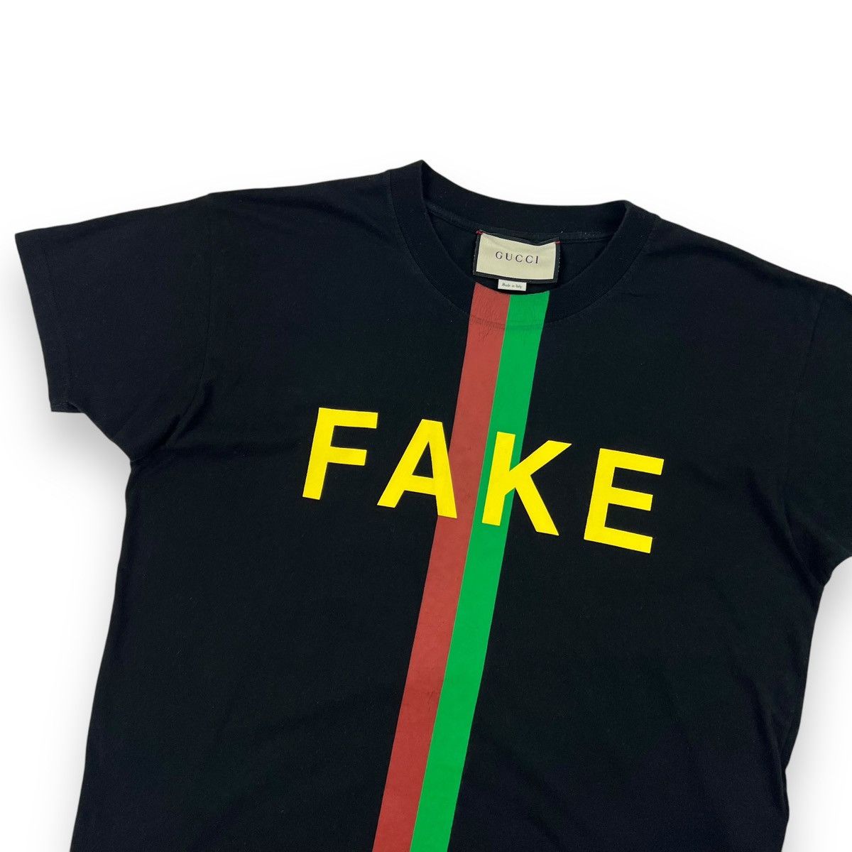 Gucci Gucci Fake Not Black T Shirt | Grailed