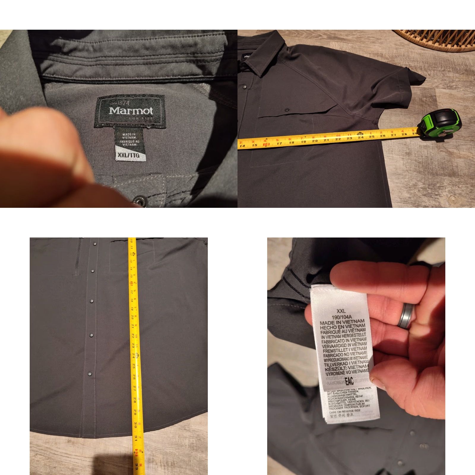 Marmot Marmot Danfield Polo Shirt Men's 2XL Slate Gray Stretch Performance Utility Size US XXL / EU 58 / 5 - 8 Thumbnail