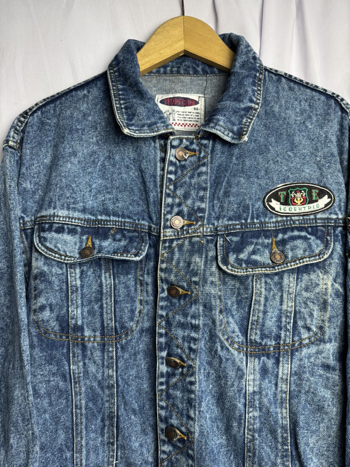 Hysteric Glamour × Japanese Brand × Vintage Vintage Denim Jacket Patch Teddyclub Size US L / EU 52-54 / 3 - 3 Thumbnail