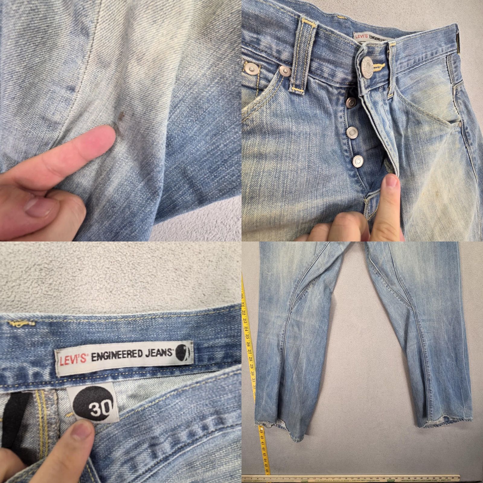 Levi's Vintage Levi'S Engineered Jeans Men Blue Relaxed Twisted Baggy Fits 30x30 Size US 30 / EU 46 - 9 Thumbnail