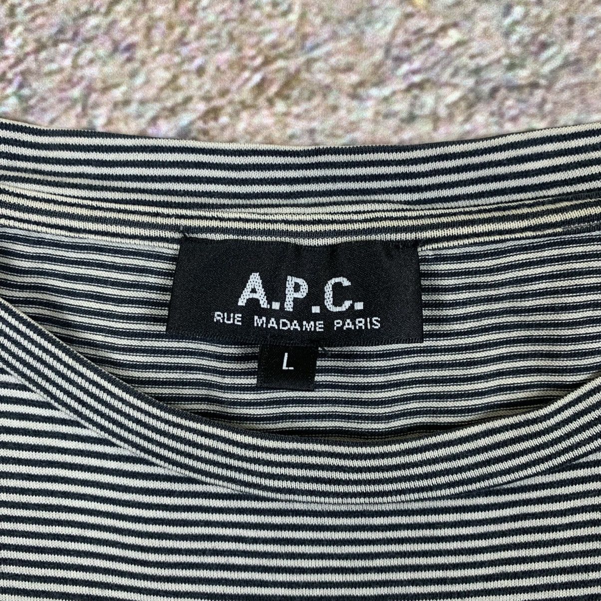 A.P.C. A.P.C. Rue Madame Paris Striped Pocket T Shirt Size US L / EU 52-54 / 3 - 4 Thumbnail