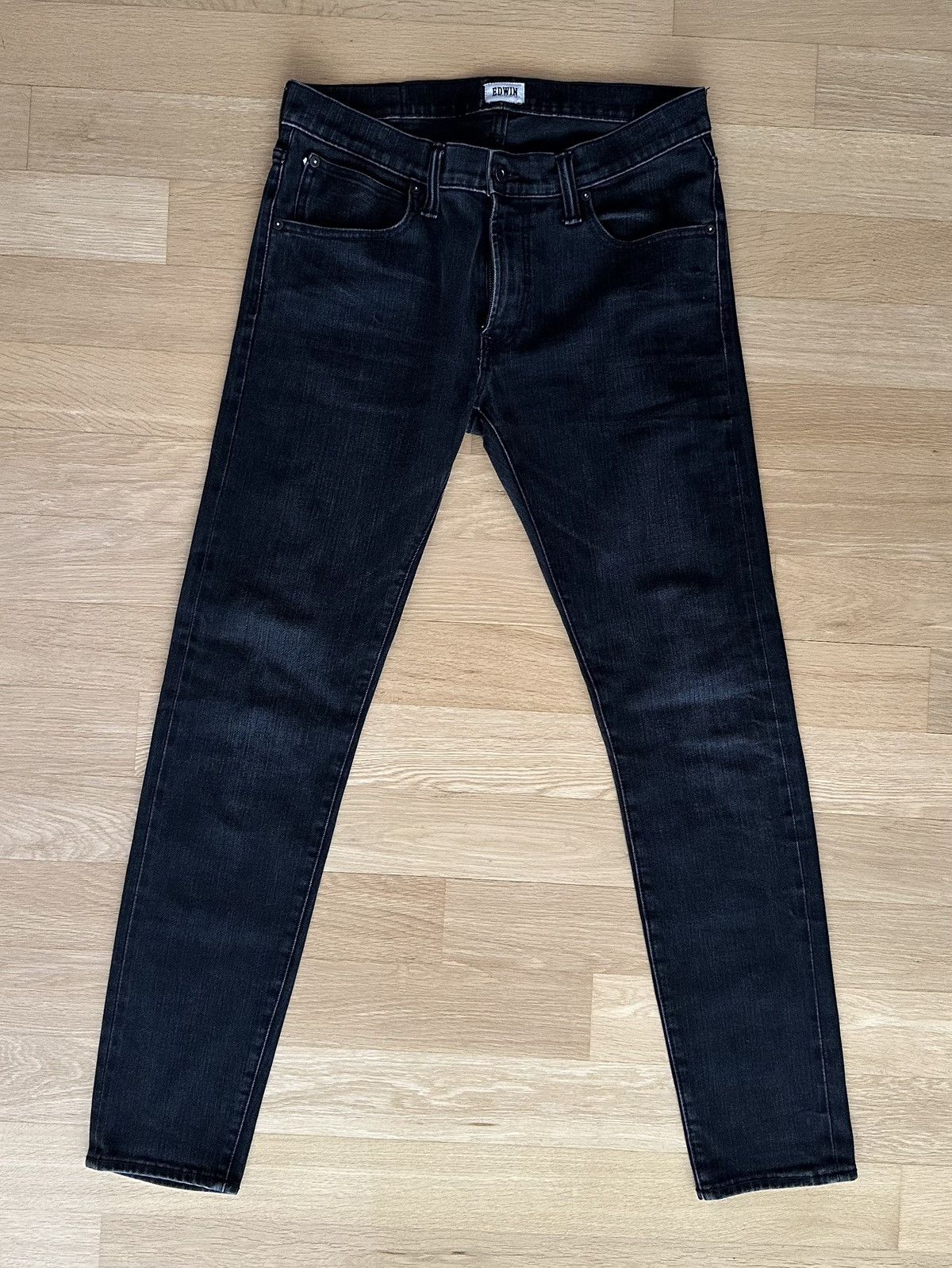 Edwin Edwin ED-85 Black Slim Tapered Selvedge Denim Size US 31 - 1 Thumbnail