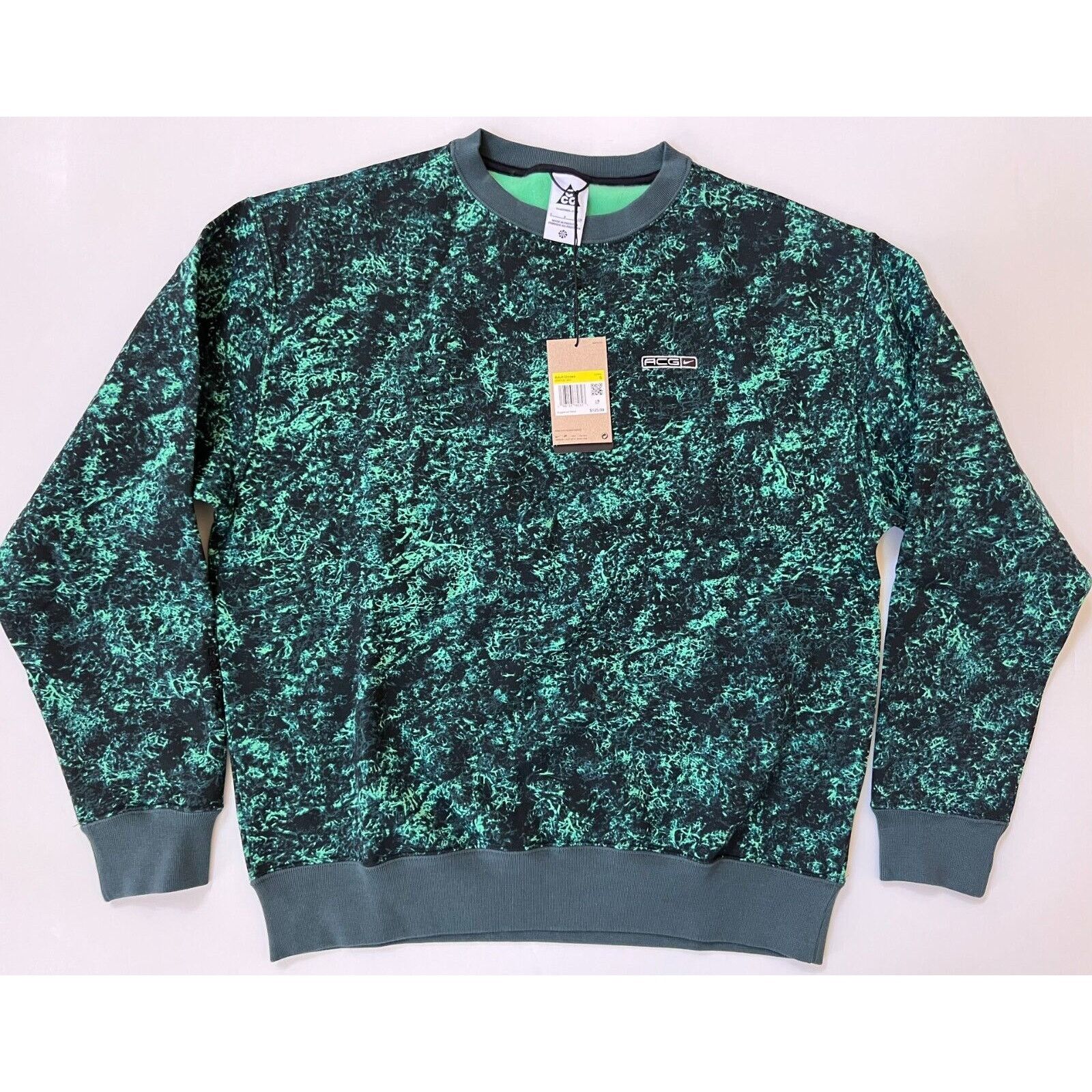 Nike ACG Therma FIT Tuff Fleece Crew Spring Green Unisex S