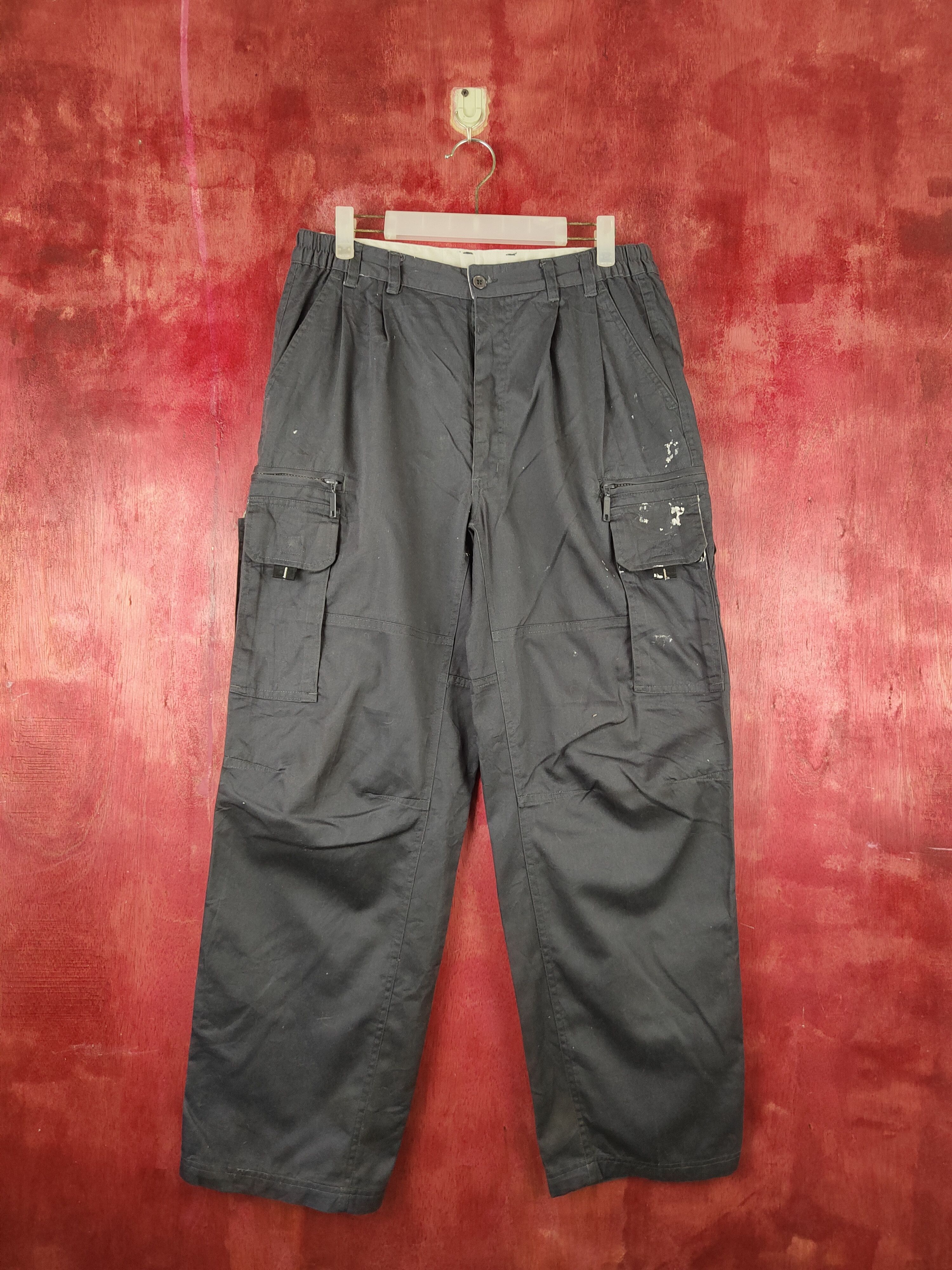 Japanese Brand Forecast Dark Blue Multipocket Tactical Cargo Pants #S1316 Size US 31 - 1 Thumbnail