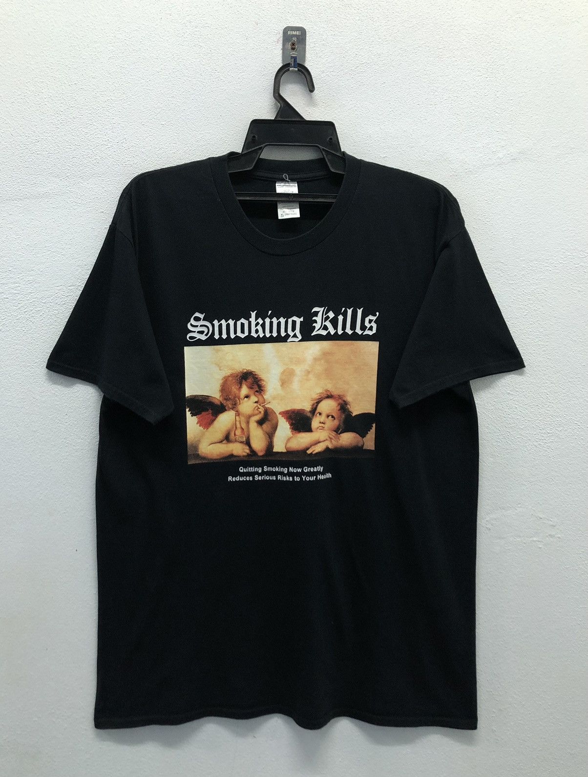 Vintage Gildan Smoking Kills T-Shirt Size US XL / EU 56 / 4 - 1 Thumbnail