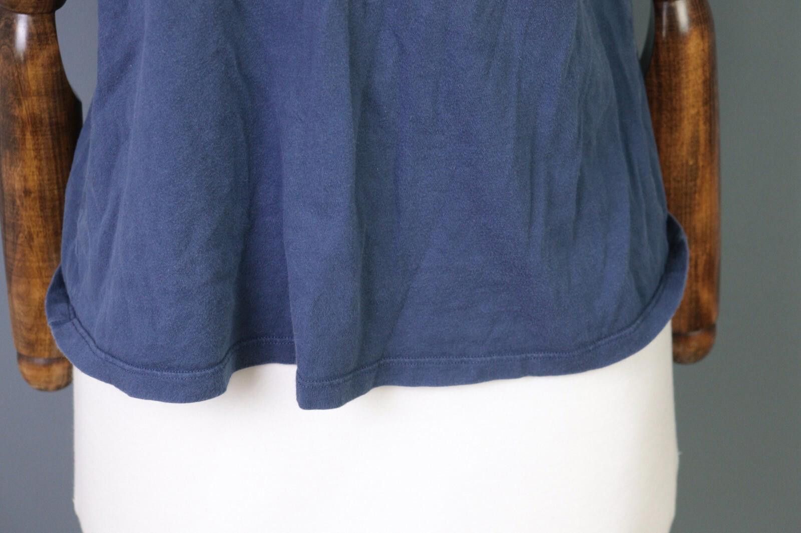 Designer Sezane Blue V-Neck Short Sleeve Top Blouse Shirt Size S Size S / US 4 / IT 40 - 3 Thumbnail