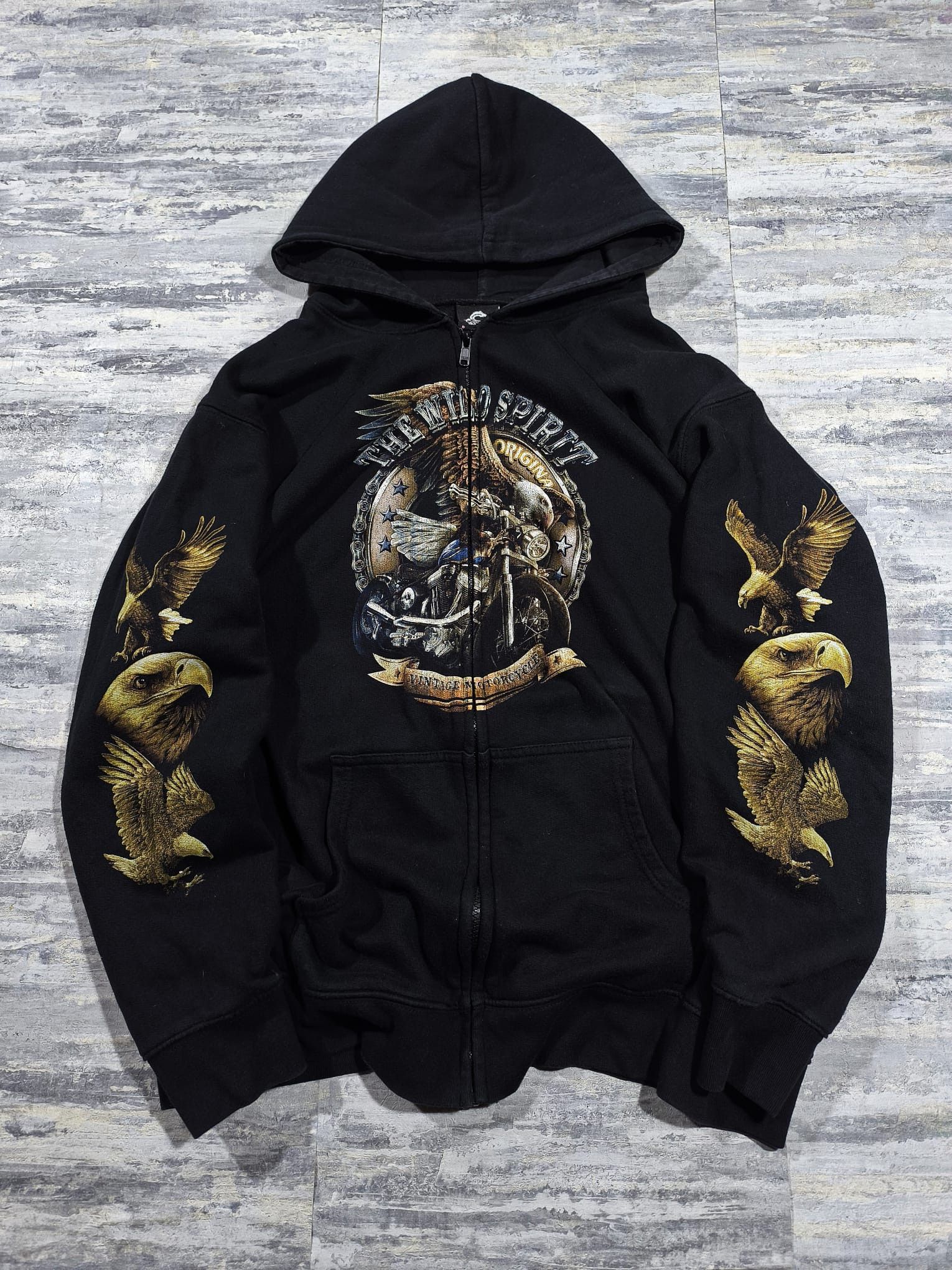West Coast Choppers vintage moto choppers biker trashed hoodie Size US L / EU 52-54 / 3 - 2 Thumbnail