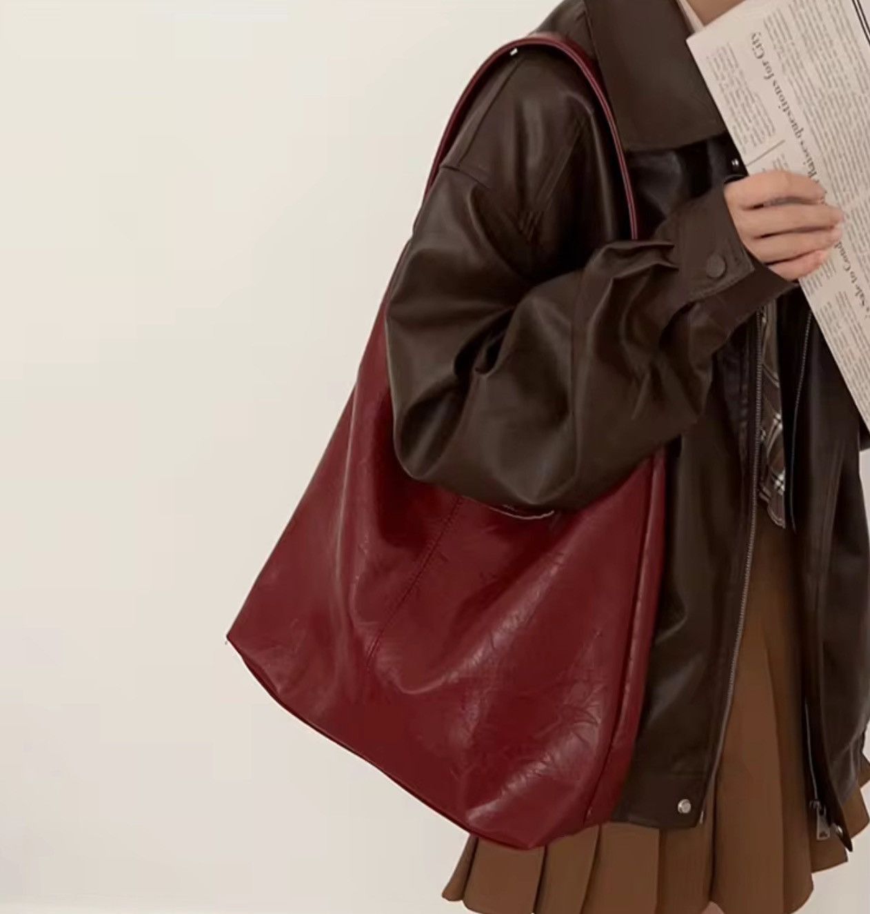 Japanese Brand Maroon shoulder bag Size ONE SIZE - 3 Thumbnail