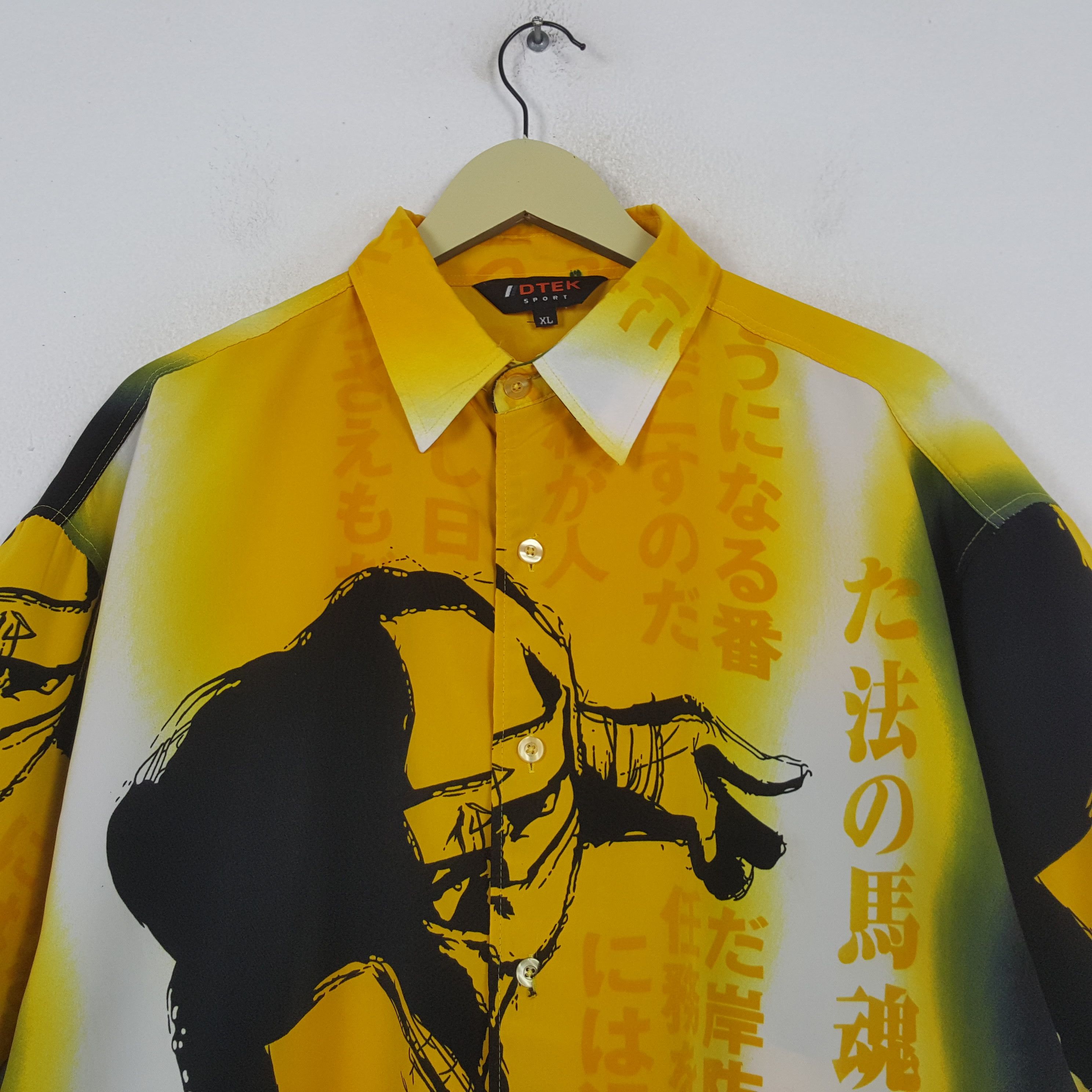 Japanese Brand × Vintage Vintage Anime DTEK Overprinted Button Up Shirt Size US XL / EU 56 / 4 - 2 Thumbnail