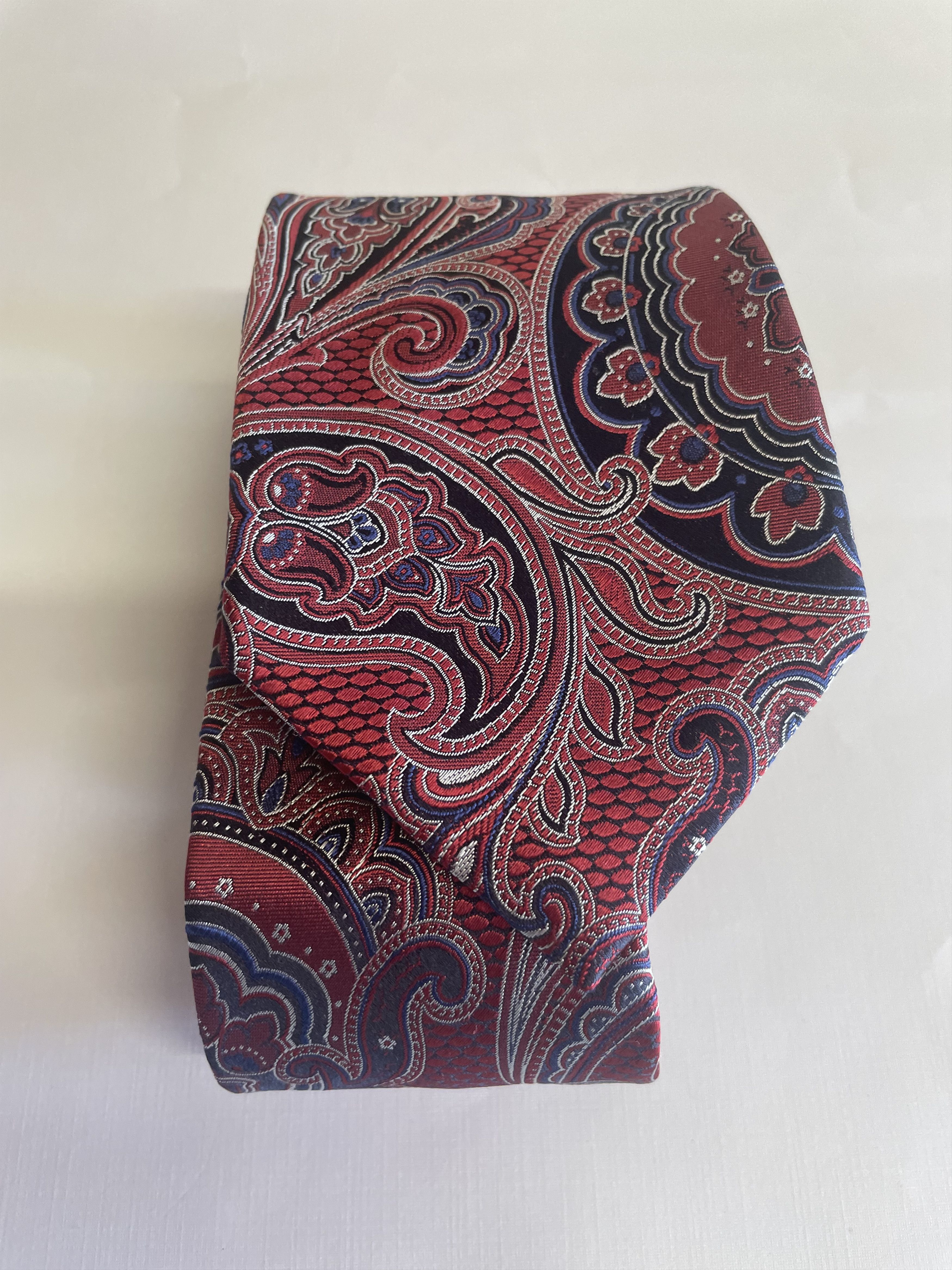 Ermenegildo Zegna Ermenegildo Zegna Paisley Silk Tie, Size Regular - Red Size ONE SIZE - 6 Thumbnail