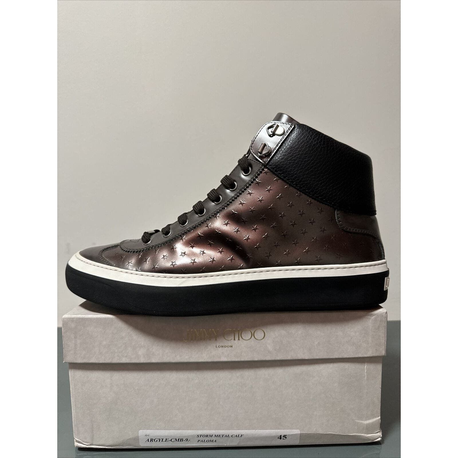 image of Jimmy Choo Star Studded High Top Sneakers Us12 Uk11.5 Eu45, Men's