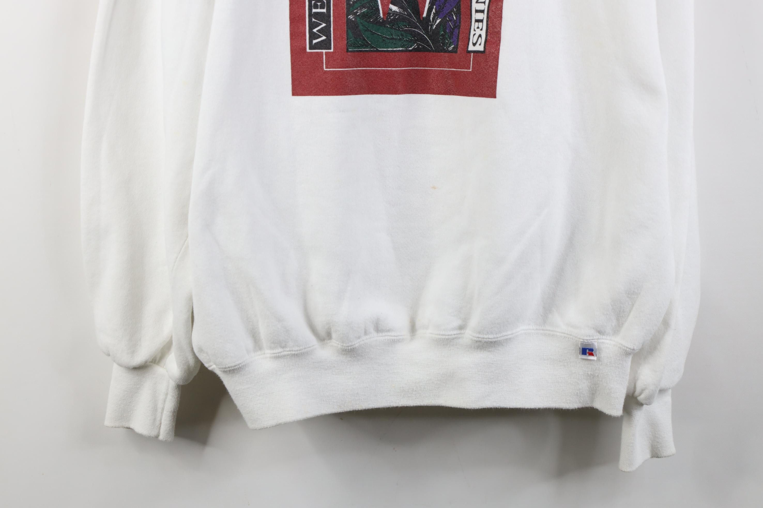 Russell Athletic Vintage 90s Russell Athletic Companies Sweatshirt White USA Size US XL / EU 56 / 4 - 3 Thumbnail