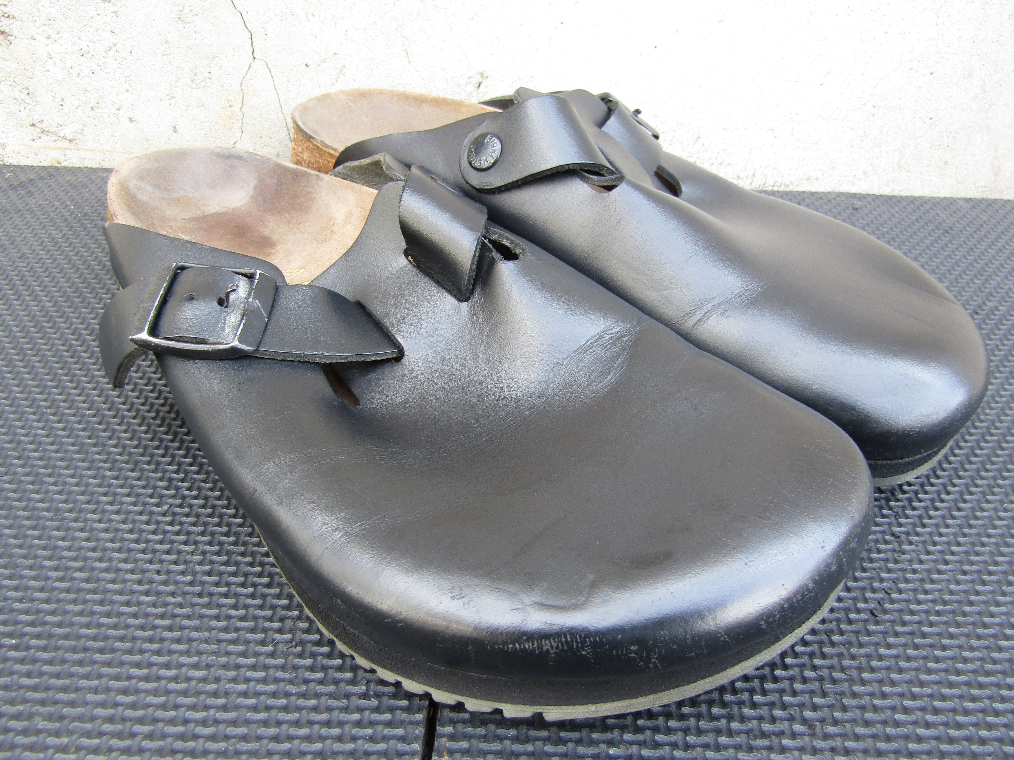 Birkenstock Birkenstock Men’s Boston Leather Clog Black Europe Size US 9 / EU 42 - 4 Thumbnail