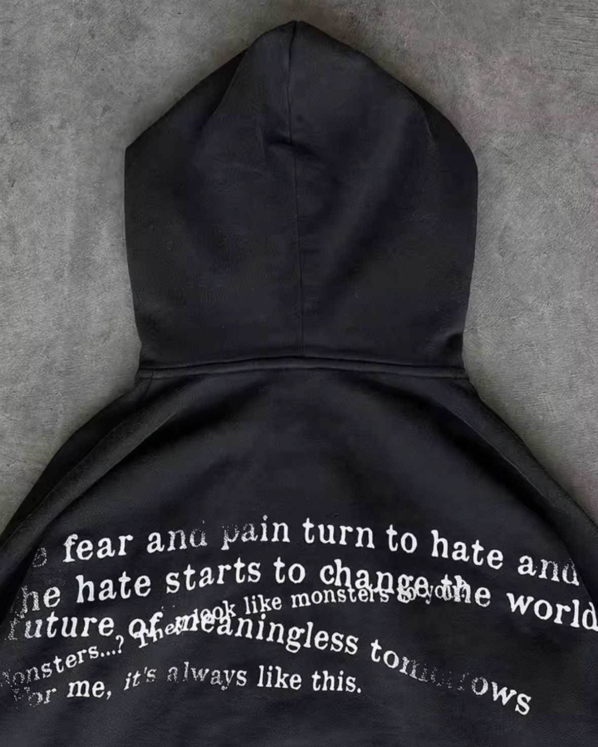 Other Punk Style Letter Print Zip-Up Hoodie Sweatshirt Size US XL / EU 56 / 4 - 3 Thumbnail