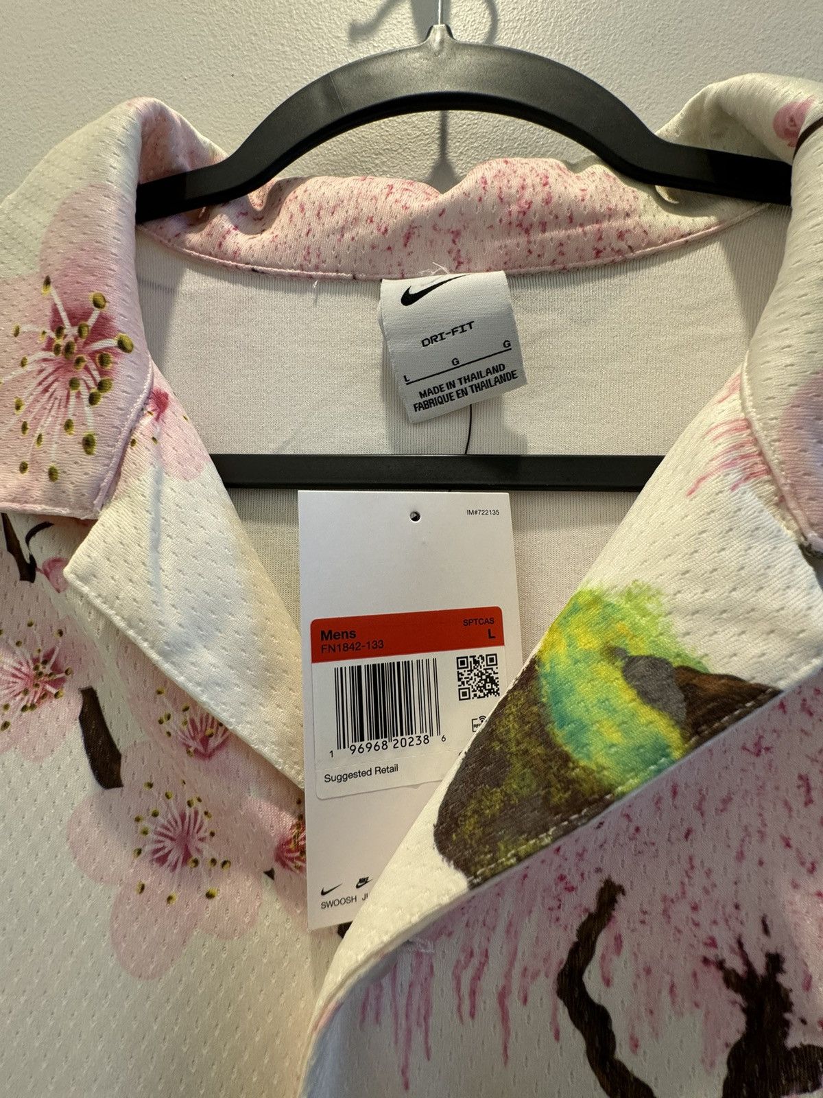 Nike Nike Cherry Blossom Mesh Button Up Shirt Size US L / EU 52-54 / 3 - 5 Thumbnail