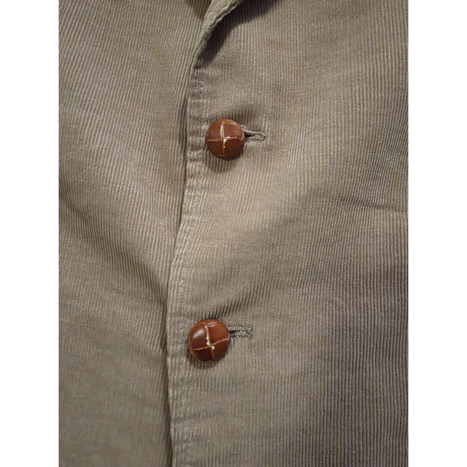 Levi's VINTAGE Levi's Blazer Mens Khaki Corduroy Suede Elbow Pads 44R Beige Notch Lapel Single-Breasted 2 Piece Men Size 44R - 6 Thumbnail