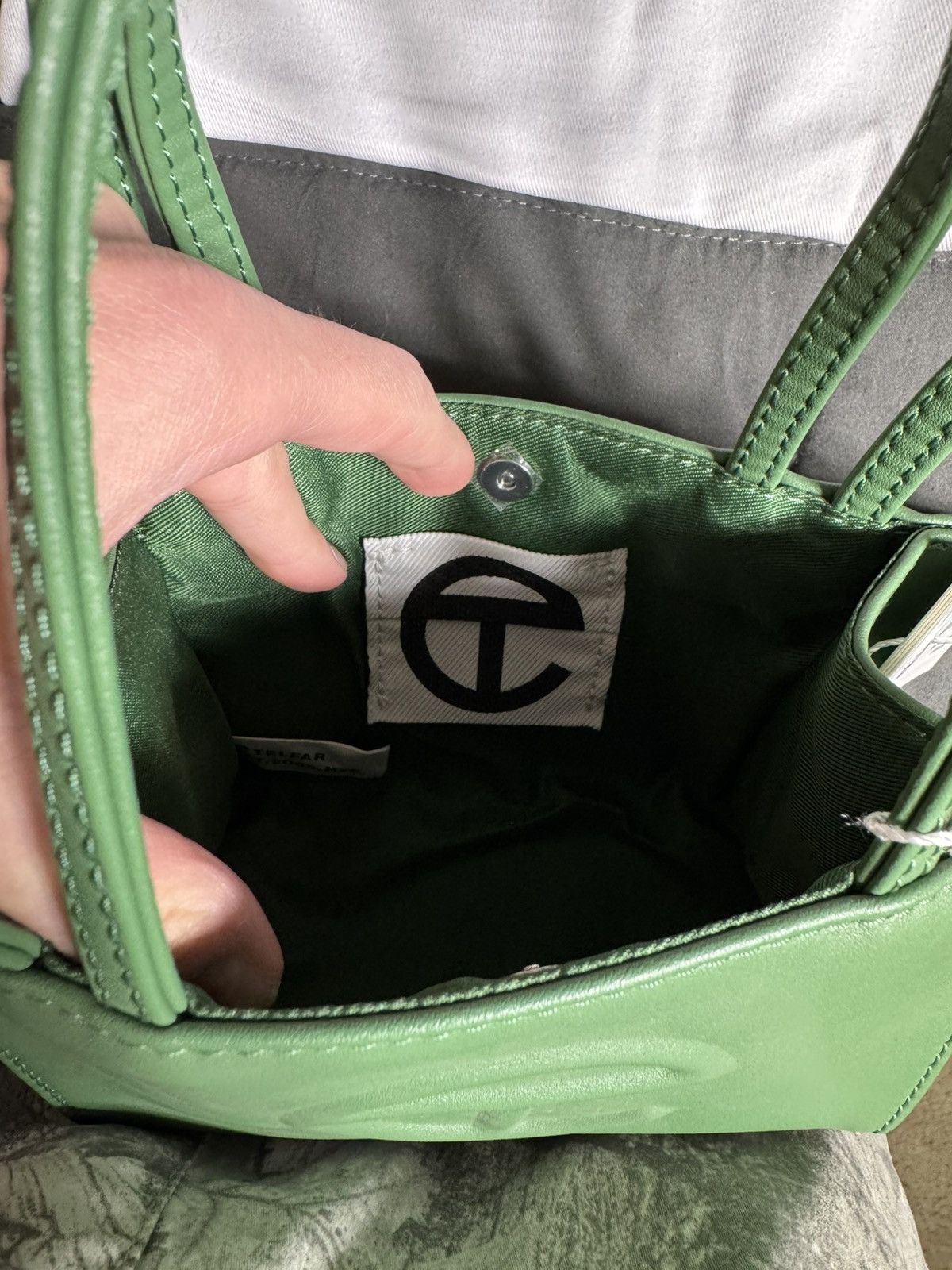 Telfar Telfar Small Green Shopping Bag - “Leaf” Size ONE SIZE - 4 Thumbnail