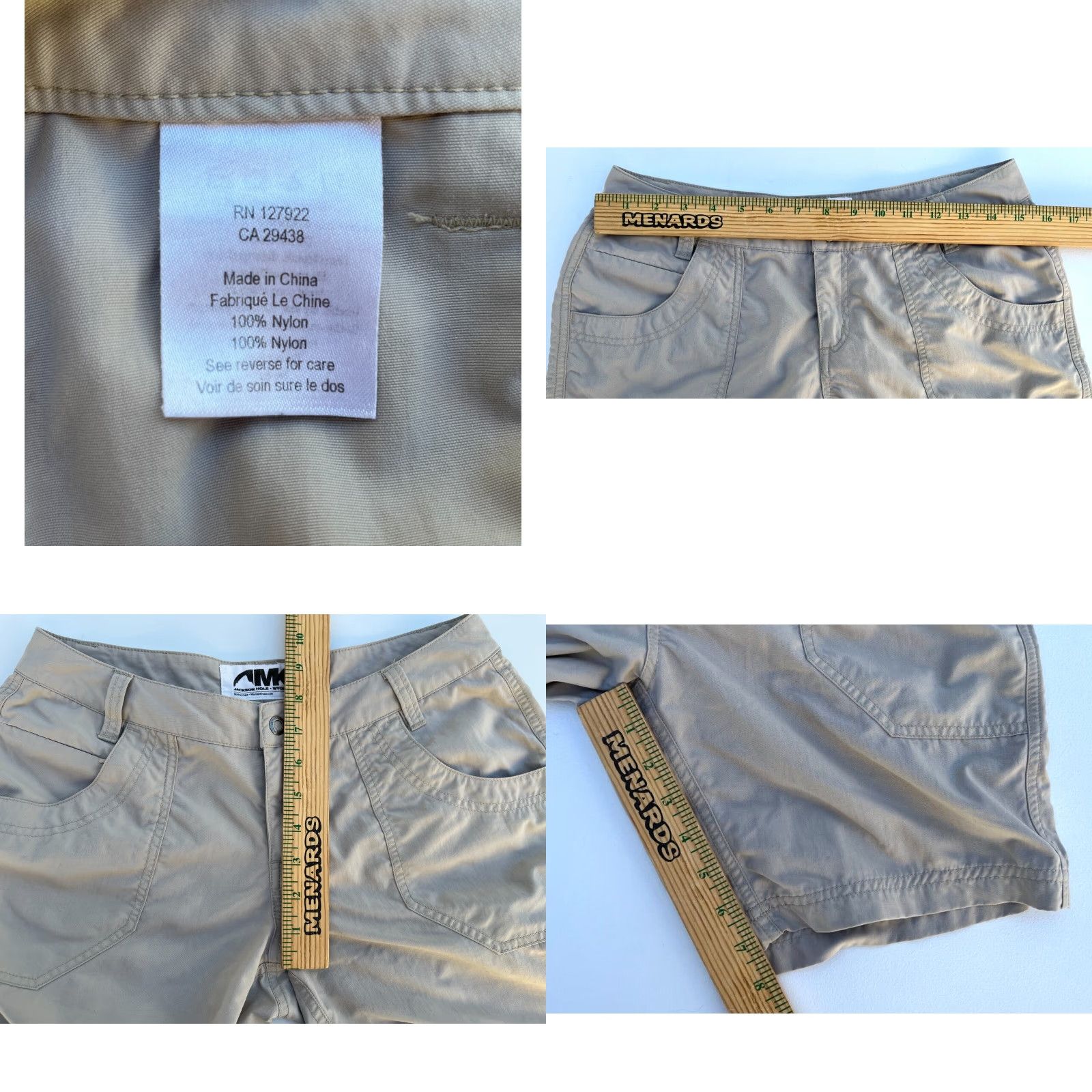 Mountain Khakis VINTAGE Mountain Khakis Shorts Women’s Sz 2 Beige 100% Nylon Outdoor Activewear Solid Pockets Chino Size 26" / US 2 / IT 38 - 8 Thumbnail
