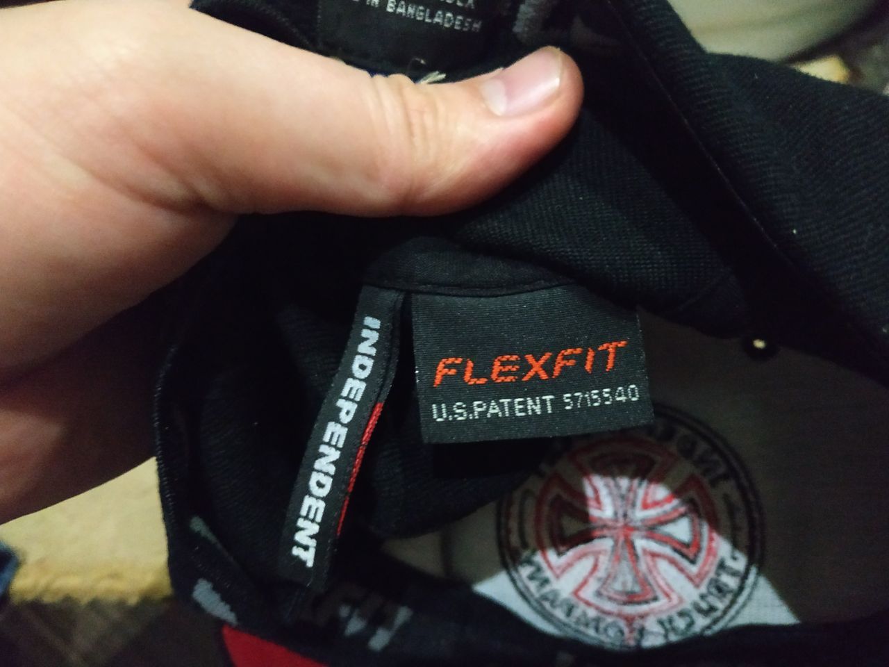 Italia Independent Independent Truck Co. Cross Logo Flexfit Hat Black/Red Size ONE SIZE - 7 Thumbnail