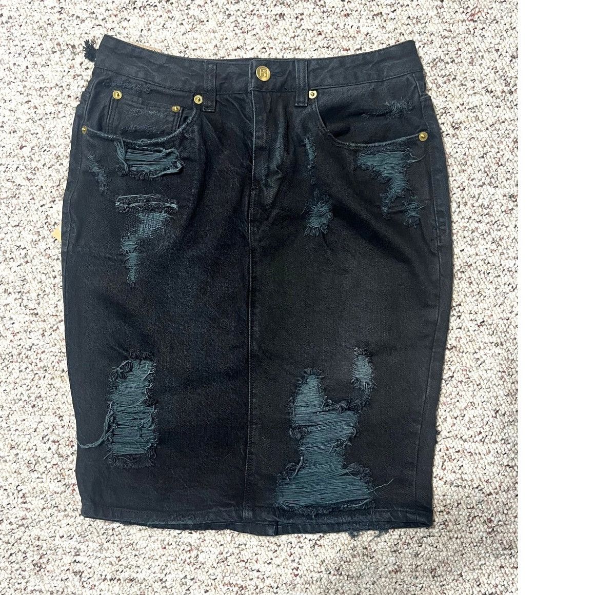 Ksubi Ksubi High Rise Pencil Distressed Denim Skirt Streetwear 6 Size 28" / US 6 / IT 42 - 2 Thumbnail