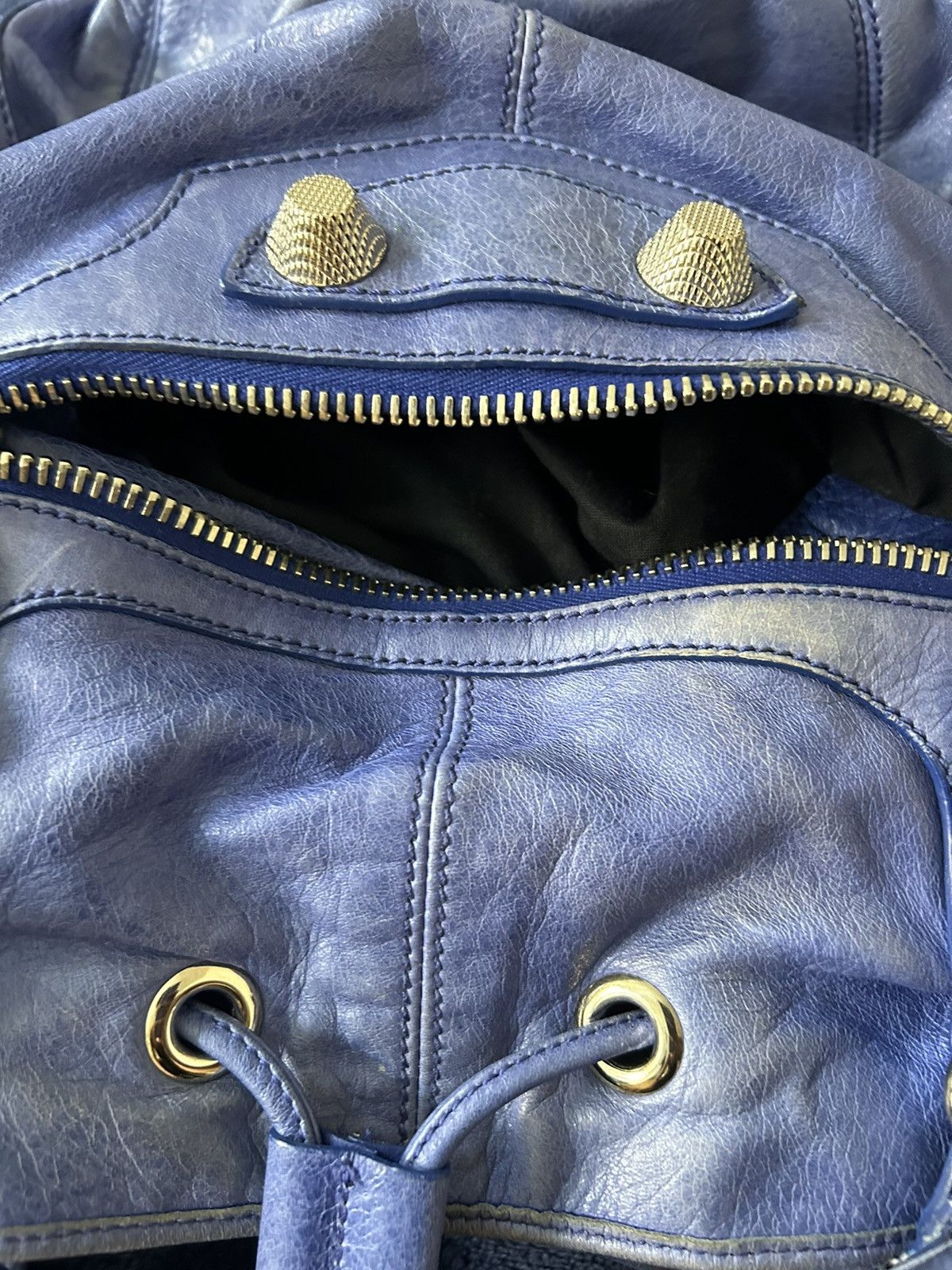 Balenciaga balenciaga blue leather bag Size ONE SIZE - 4 Thumbnail