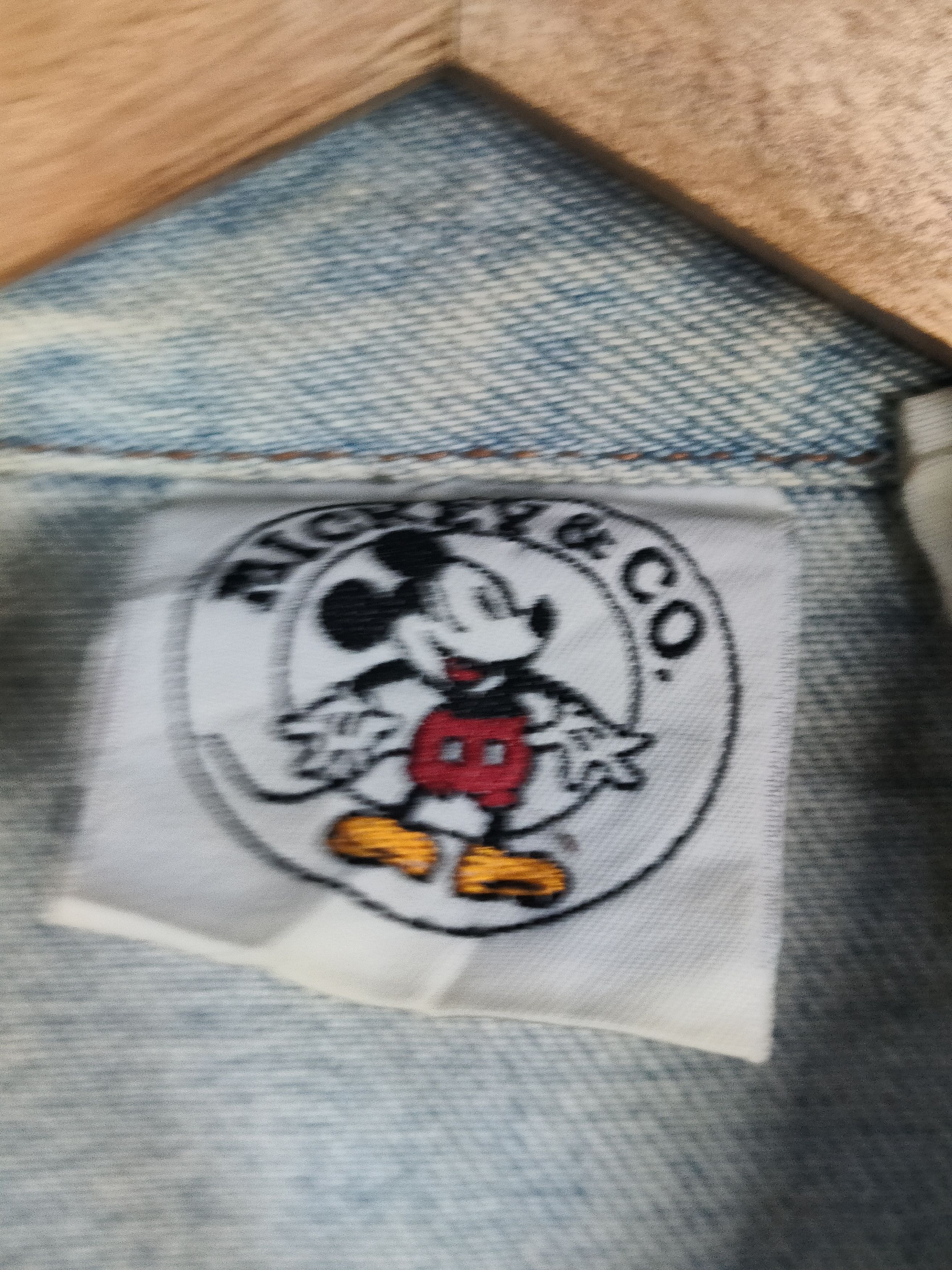 Mickey Mouse × Vintage Vintage Mickey Mouse Denim Jacket Size US L / EU 52-54 / 3 - 4 Thumbnail