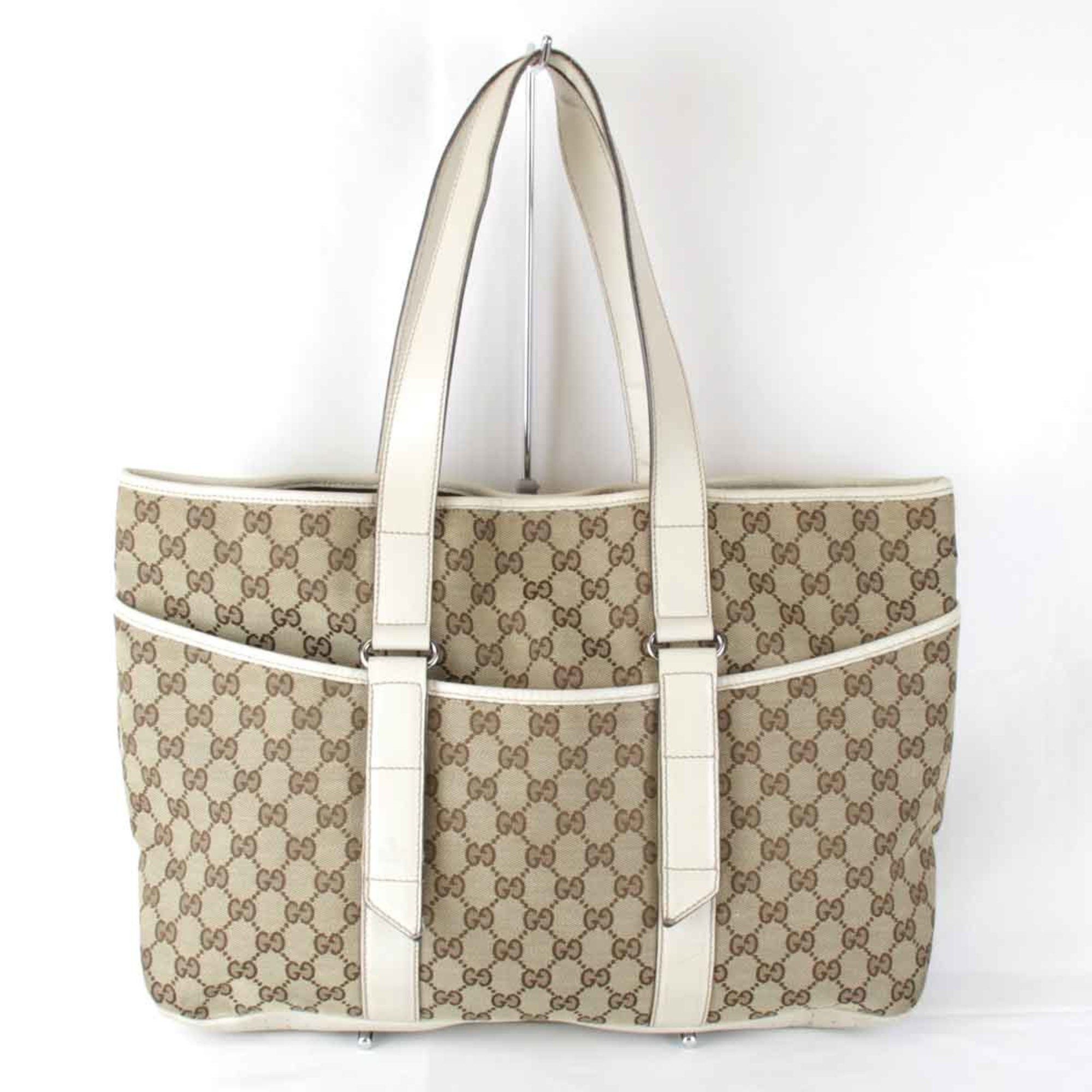 Gucci 153238 001998 Tote Bag GG Canvas Beige Women's