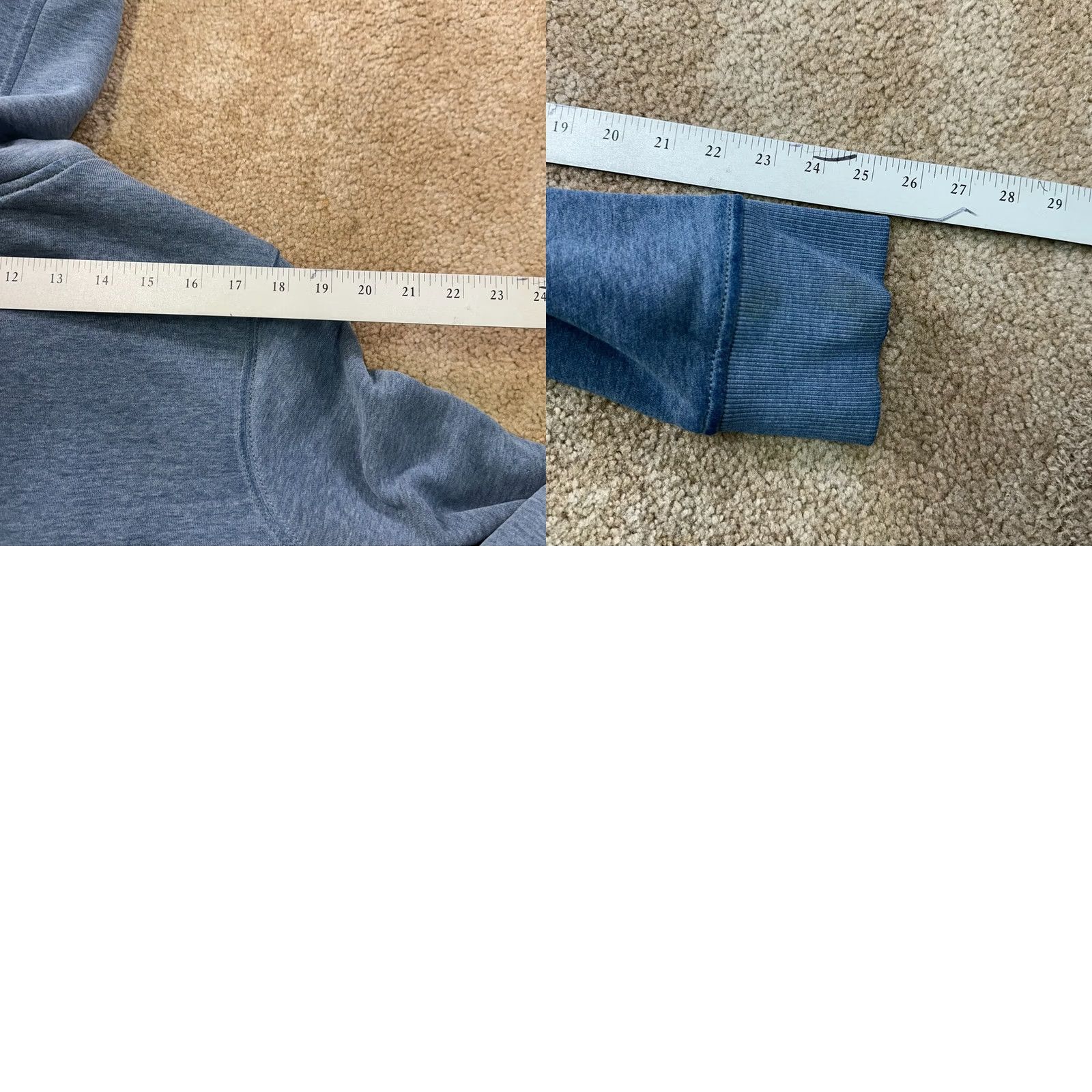 Carhartt VINTAGE Carhartt Hoodie Womens 2XL Hooded Sweatshirt Blue Workwear distressed Size XXL / US 16-18 / IT 52-54 - 9 Thumbnail