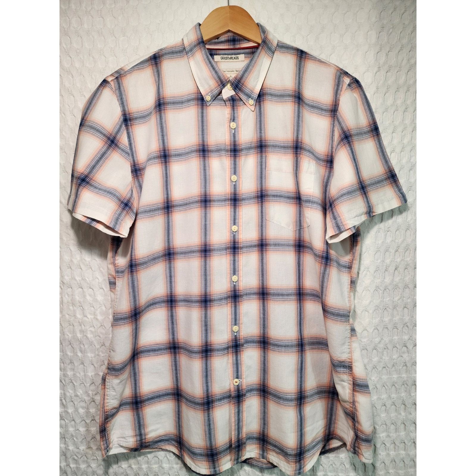Goodale Good Threads Slim XL Men's Button Down Shirt Short Sleeve Size US XL / EU 56 / 4 - 1 Thumbnail