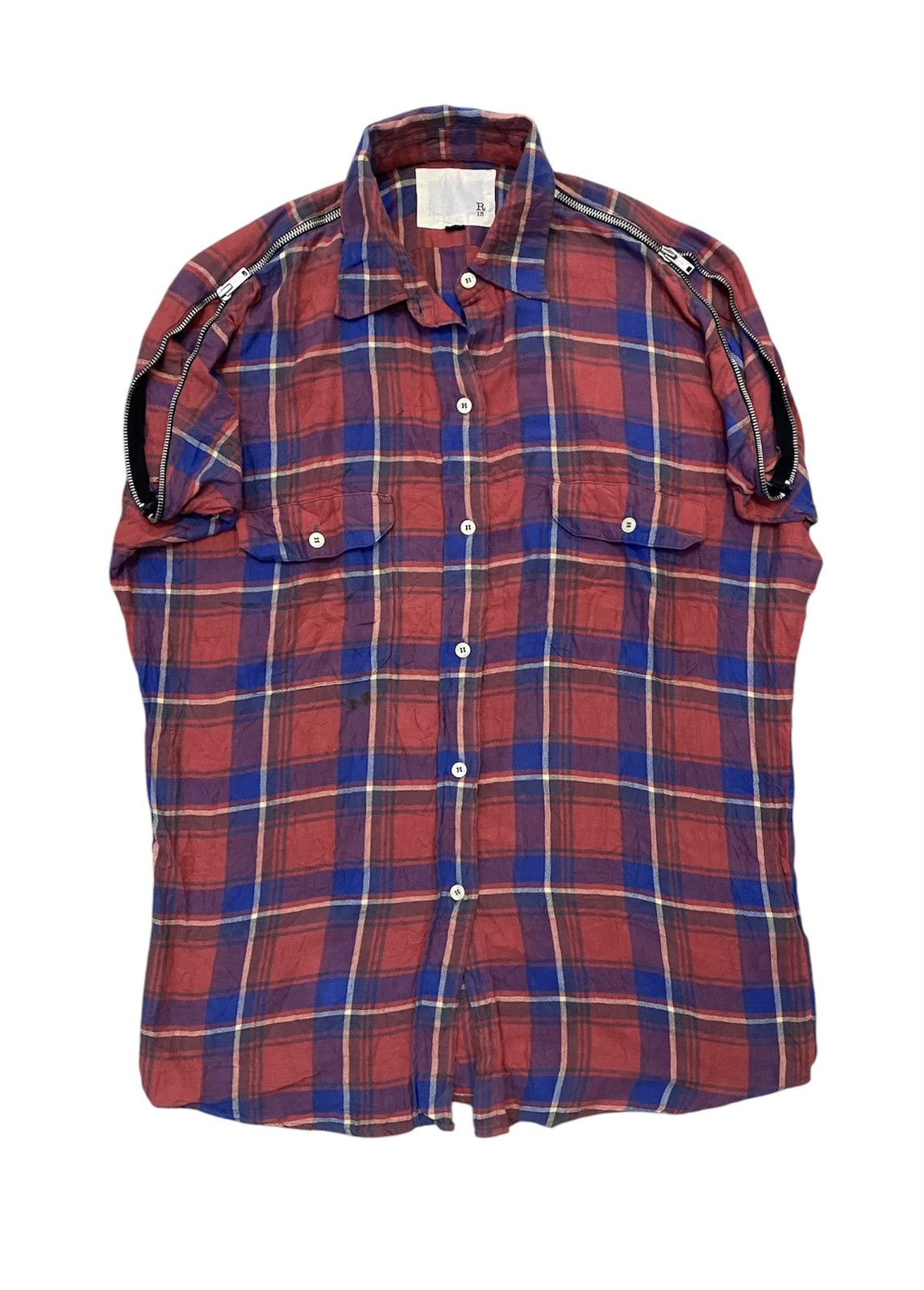 R13 SS09 R13 Zipper shoulder shirt Size M / US 6-8 / IT 42-44 - 1 Thumbnail