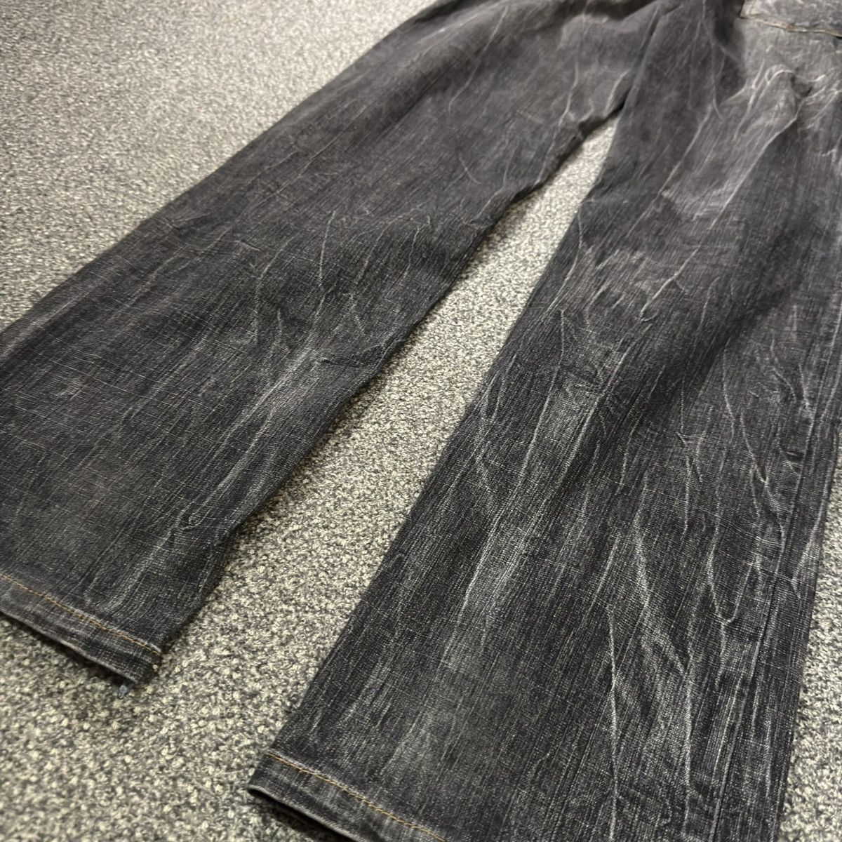 Le Grande Bleu (L.G.B.) 🔥🇯🇵 Y2K Japanese D-Douh Wash Out Punk Grunge Distressed Denim Size US 29 - 11 Thumbnail