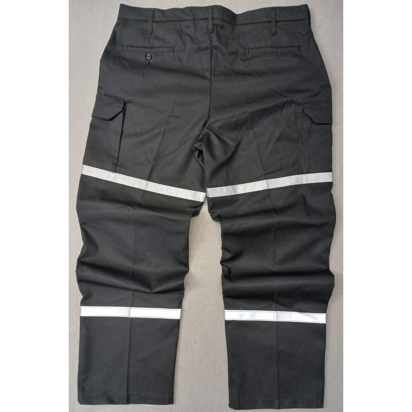 Other Unifirst (42x32) Men's Black Reflective Straight Cargo Pants Size US 42 / EU 58 - 9 Thumbnail