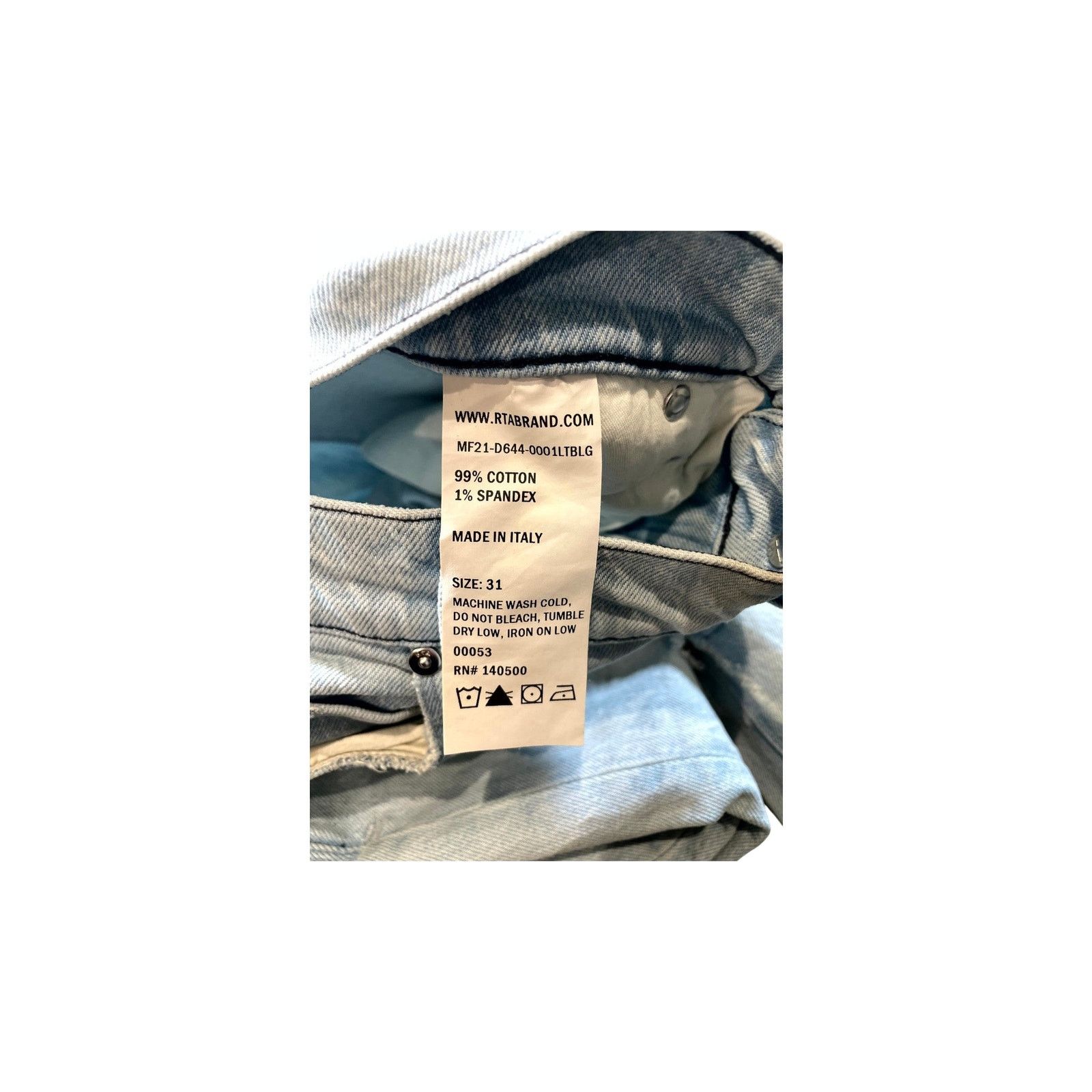 Rta RTA Embroidered Light Wash Jeans Size US 31 - 5 Thumbnail